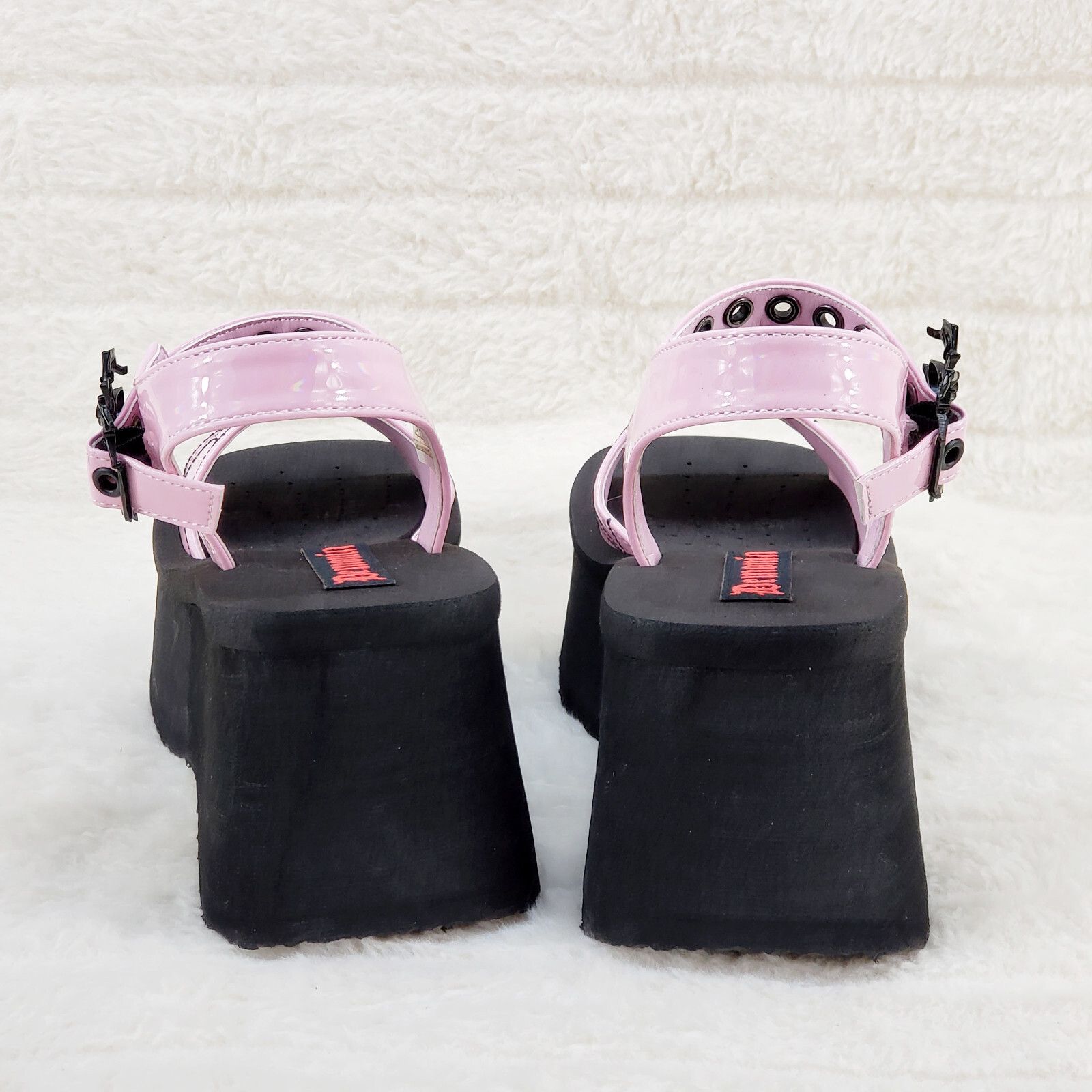 Other DEMONIA Funn Goth Spider Web Platform Sandals Shoes Pink Hol Size US 9 / IT 39 - 5 Thumbnail