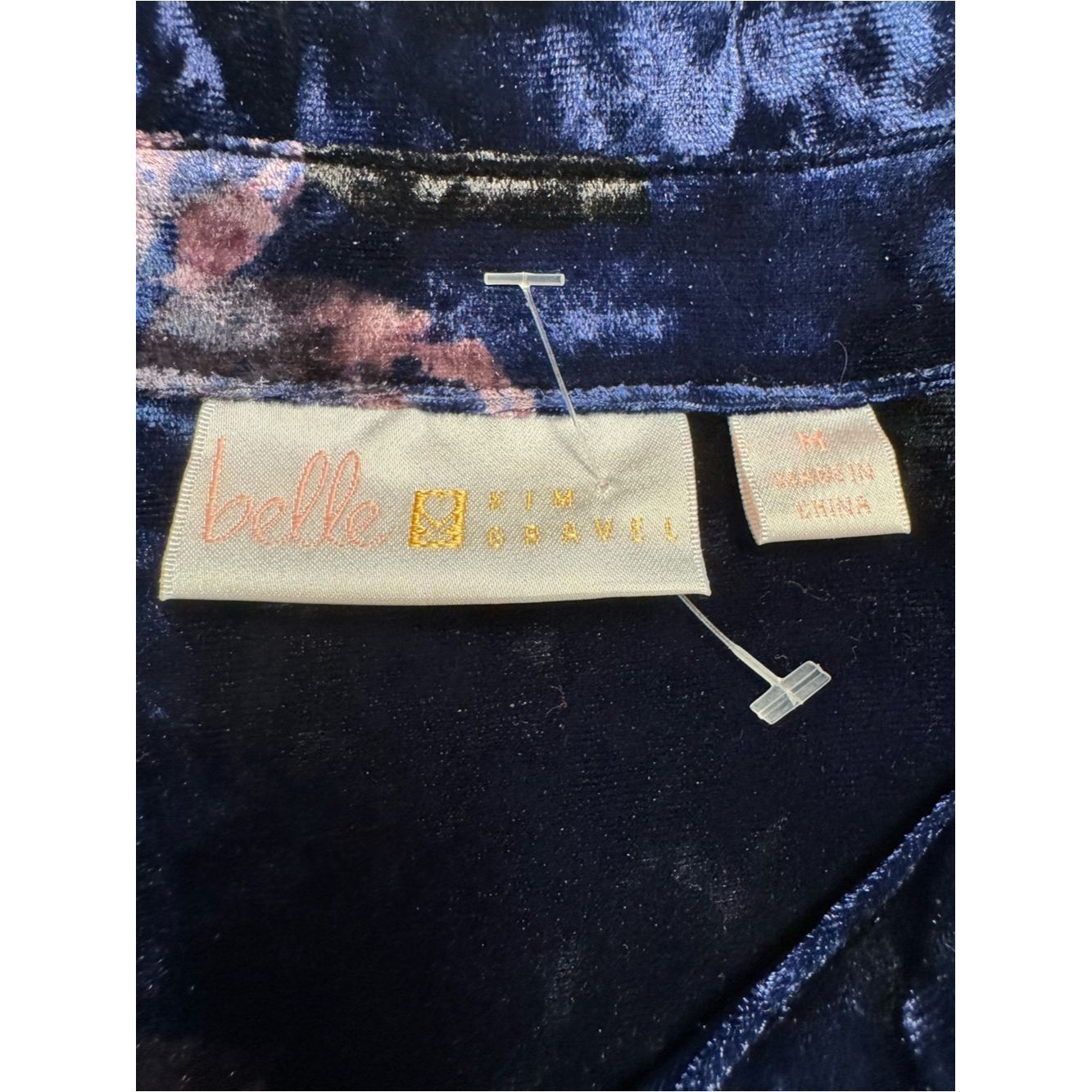 Other New Belle By Kim Gravel Crushed Velvet Blue Floral Button D Size M / US 6-8 / IT 42-44 - 7 Thumbnail