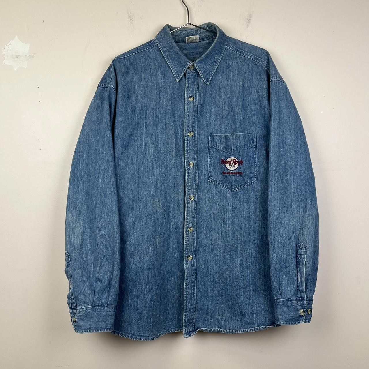 Hard Rock Cafe Vintage Hard Rock Cafe Vintage Denim Shirt 90s Size US XL / EU 56 / 4 - 1 Thumbnail