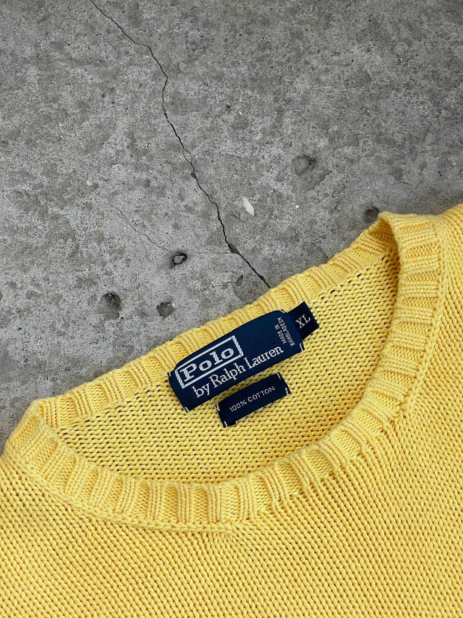 Polo Ralph Lauren Vintage Polo Ralph Lauren Yellow Knit Sweater Size US XL / EU 56 / 4 - 10 Thumbnail