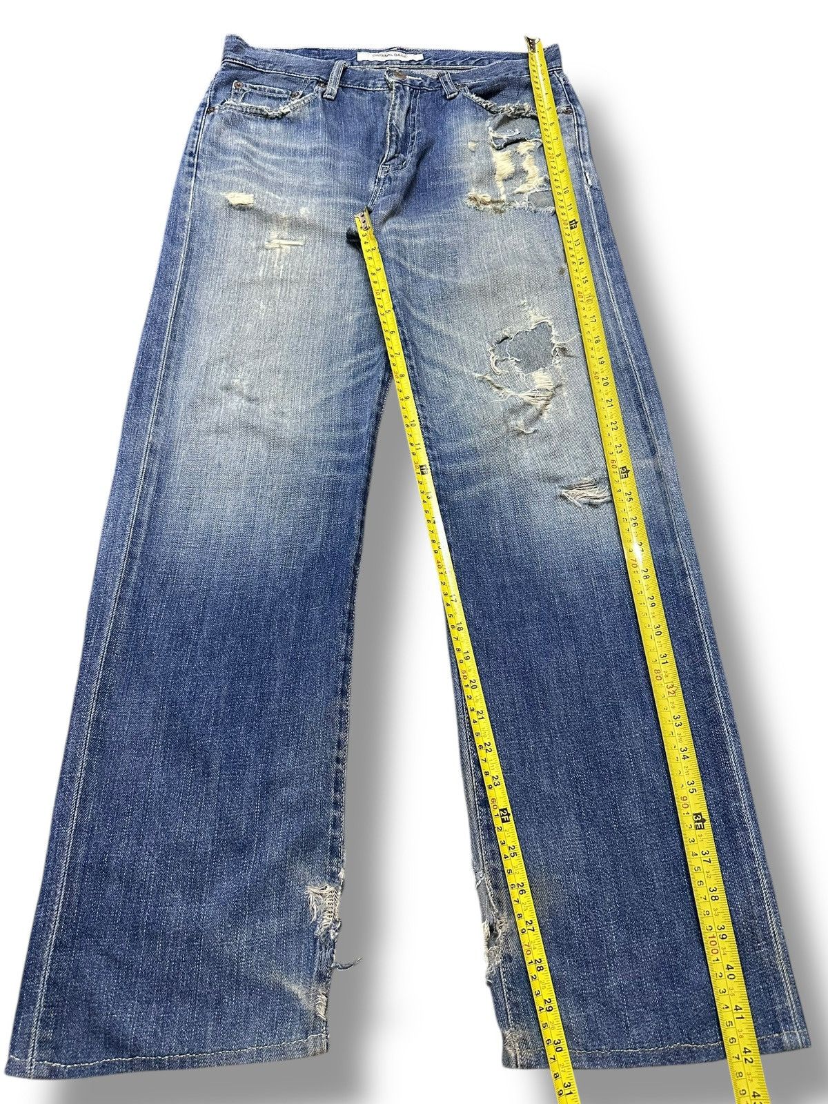 Japanese Brand Uniqlo Distressed Vintage Jeans With Baggy Loose Style Faded Size US 32 / EU 48 - 9 Thumbnail
