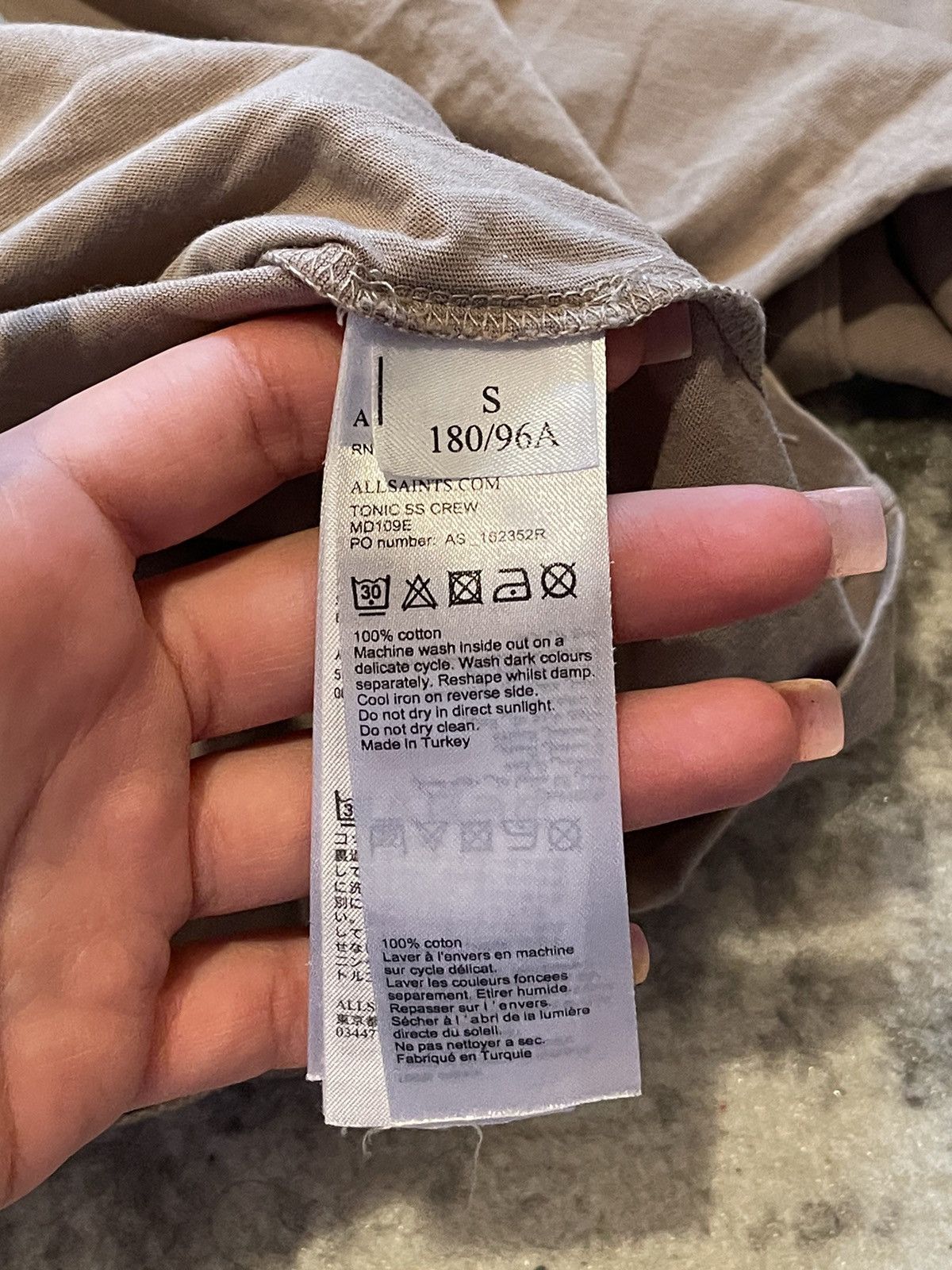 Allsaints × Vintage Allsaints Tee Vintage Streetwear Mini Logo Y2k Designer S Size US S / EU 44-46 / 1 - 7 Thumbnail