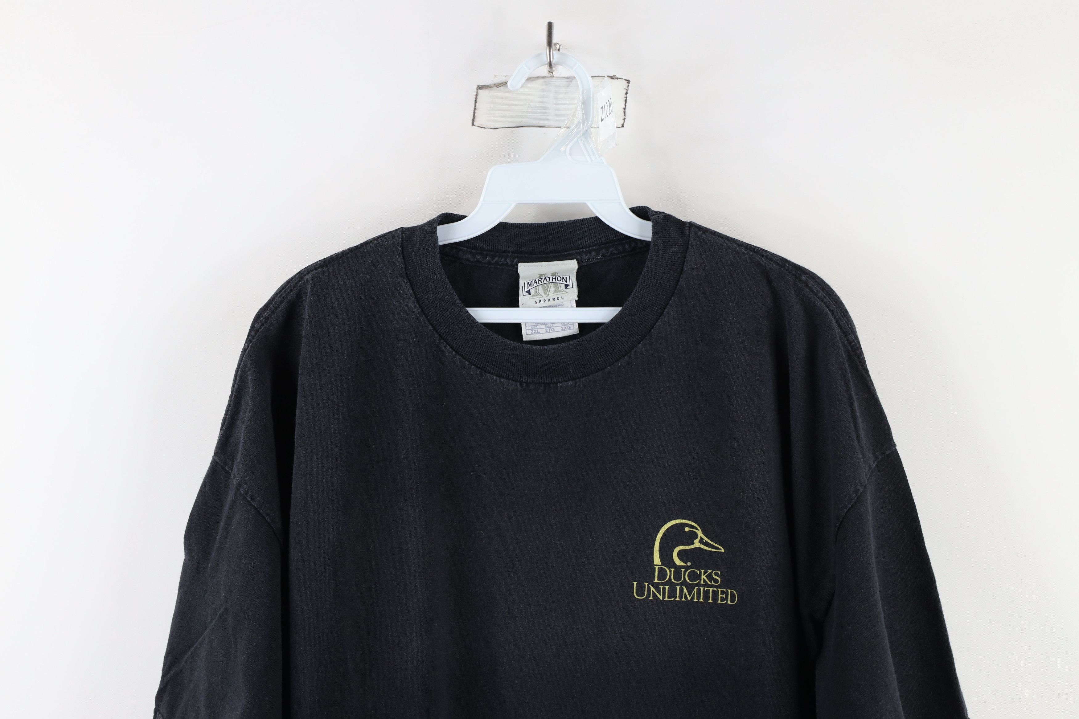 Vintage Vintage 90s Ducks Unlimited Spell Out Script T-Shirt Black Size US XXL / EU 58 / 5 - 2 Thumbnail