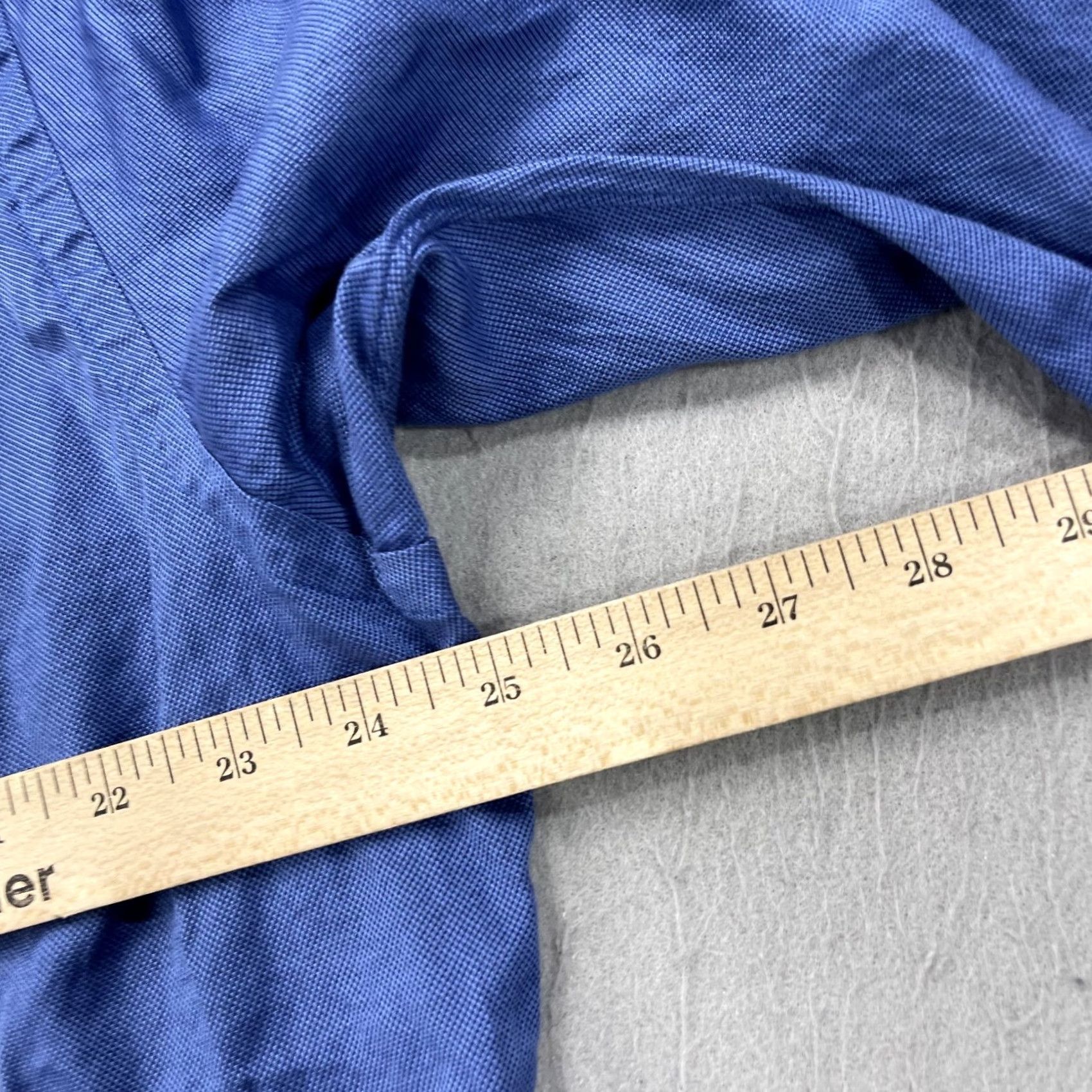 Brooks Brothers VINTAGE Brooks Brothers Shirt Mens 16.5 Blue Solid Classic Made USA Dress Shirt Size 46R - 7 Thumbnail