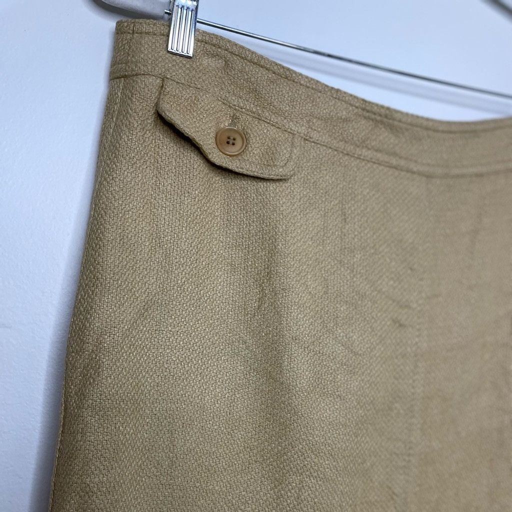 Zara Zara Linen Cargo Skirt with Front Slit 12 Size 34" / US 12 / IT 48 - 3 Thumbnail
