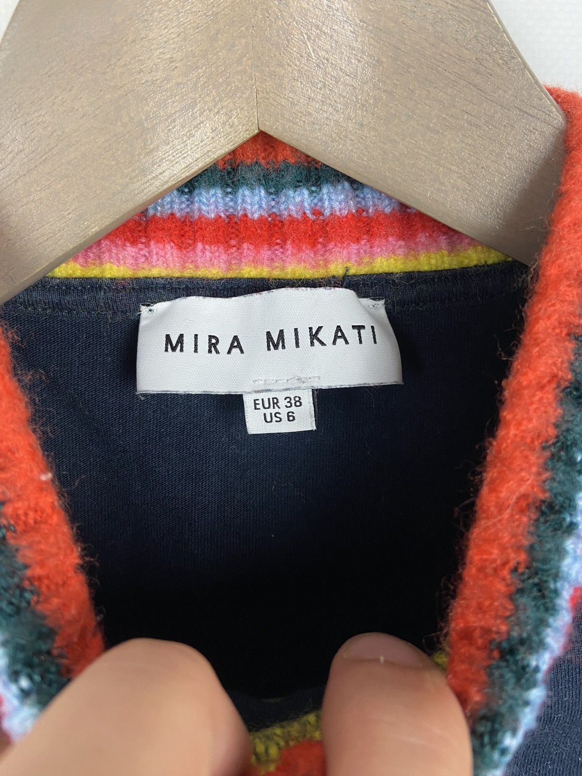 Designer × Mira Mikati Mira Mikati Graphic Print Mock Neck Sweatshirt Blue Womens Size XS / US 0-2 / IT 36-38 - 9 Thumbnail