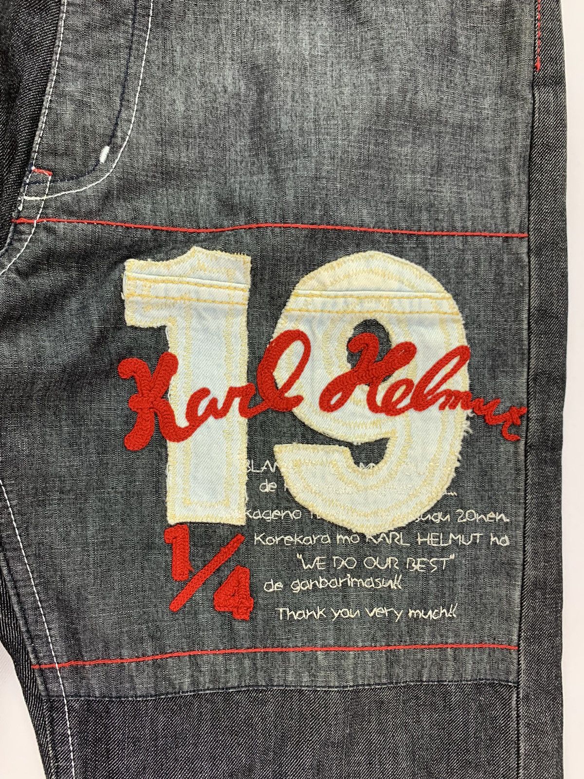Karl Helmut × Pink House × Vintage Vintage 90s Karl Helmut Embroided Jeans deadstock Size US 32 / EU 48 - 5 Thumbnail