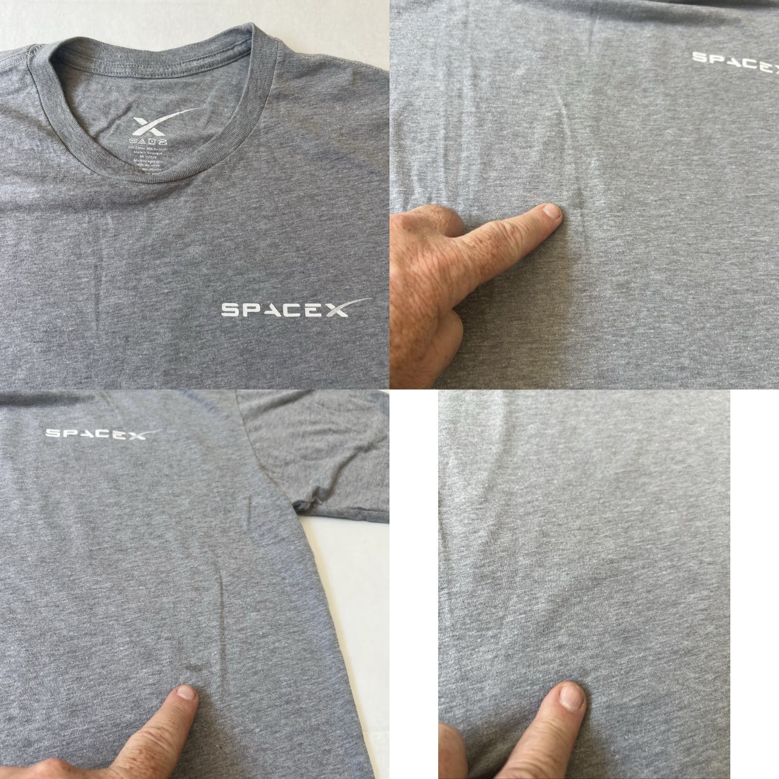Vintage VINTAGE SpaceX Shirt Unisex Adults L Gray Graphic Print Falcon Heavy 2008 Space Theme Mens Womens Size US L / EU 52-54 / 3 - 8 Thumbnail