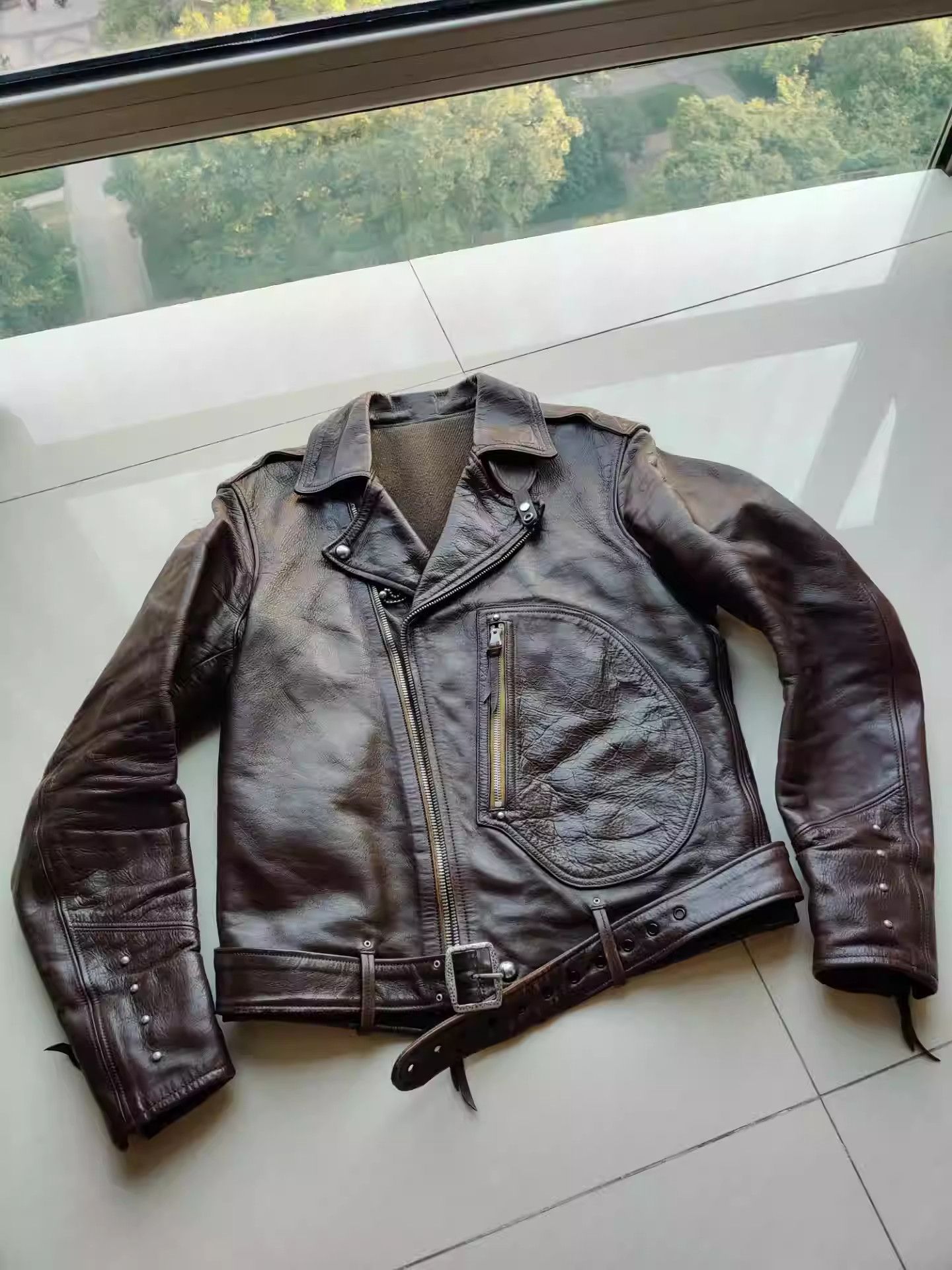 image of Freewheelers Bootleggers Labrea 38 Horsehide in Black, Men's (Size Medium)