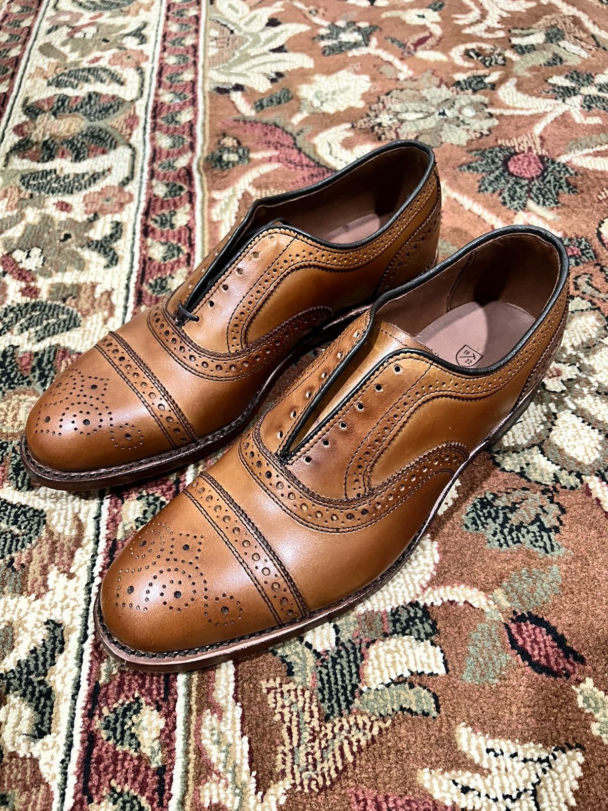 Allen Edmonds Strand Cap-toe Oxford Dress Shoe 8D Walnut Size US 8 / EU 41 - 2 Thumbnail