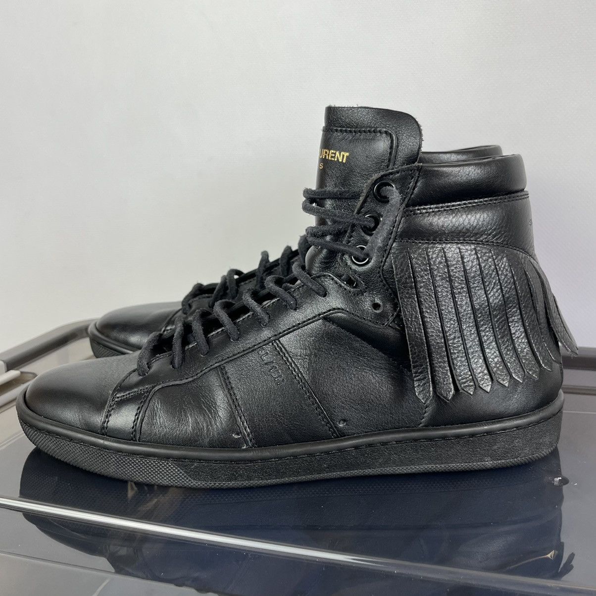 Saint Laurent Paris Saint Laurent SL/18H Leather Fringe Shoes Hedi Slimane Era Size US 5 / IT 35 - 3 Thumbnail