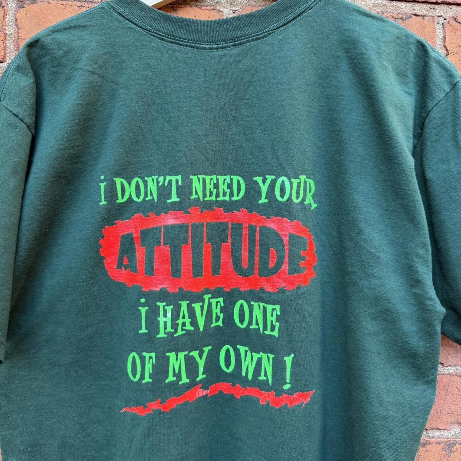 Fruit Of The Loom Vintage crabby joes I don’t need your attitude t shirt 00s L Size US L / EU 52-54 / 3 - 4 Thumbnail