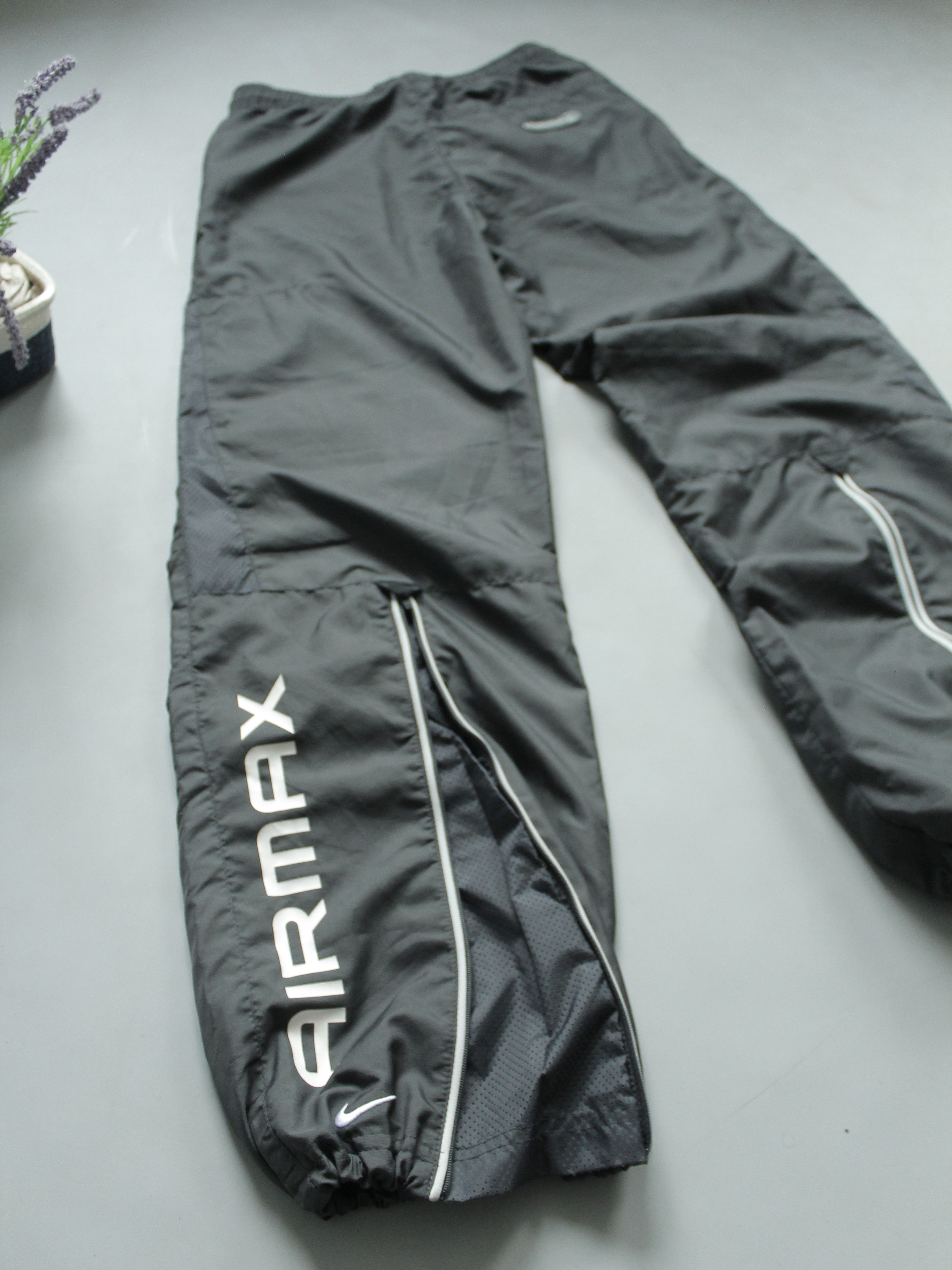 Nike × Vintage Nike Parachute Pants Vintage Youth L Womens XS-S Gray Baggy Size 27" / US 4 / IT 40 - 4 Thumbnail