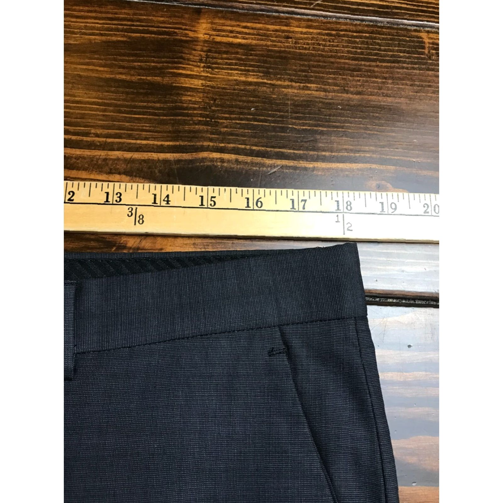 Express Express Pants Women's 34/32 Dark Gray Wool Blend Dress Pants Casual Straight Front Flat Front Regular Size 24" / US 00 / IT 34 - 3 Thumbnail