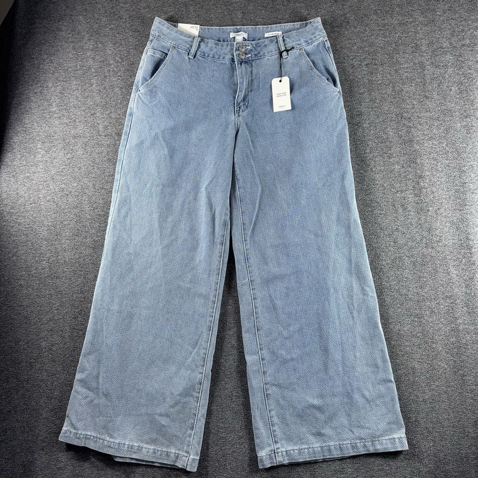 Forever 21 Forever 21 Women's Low-Rise Wide Leg Baggy Jeans Light Denim Size 31" - 1 Thumbnail