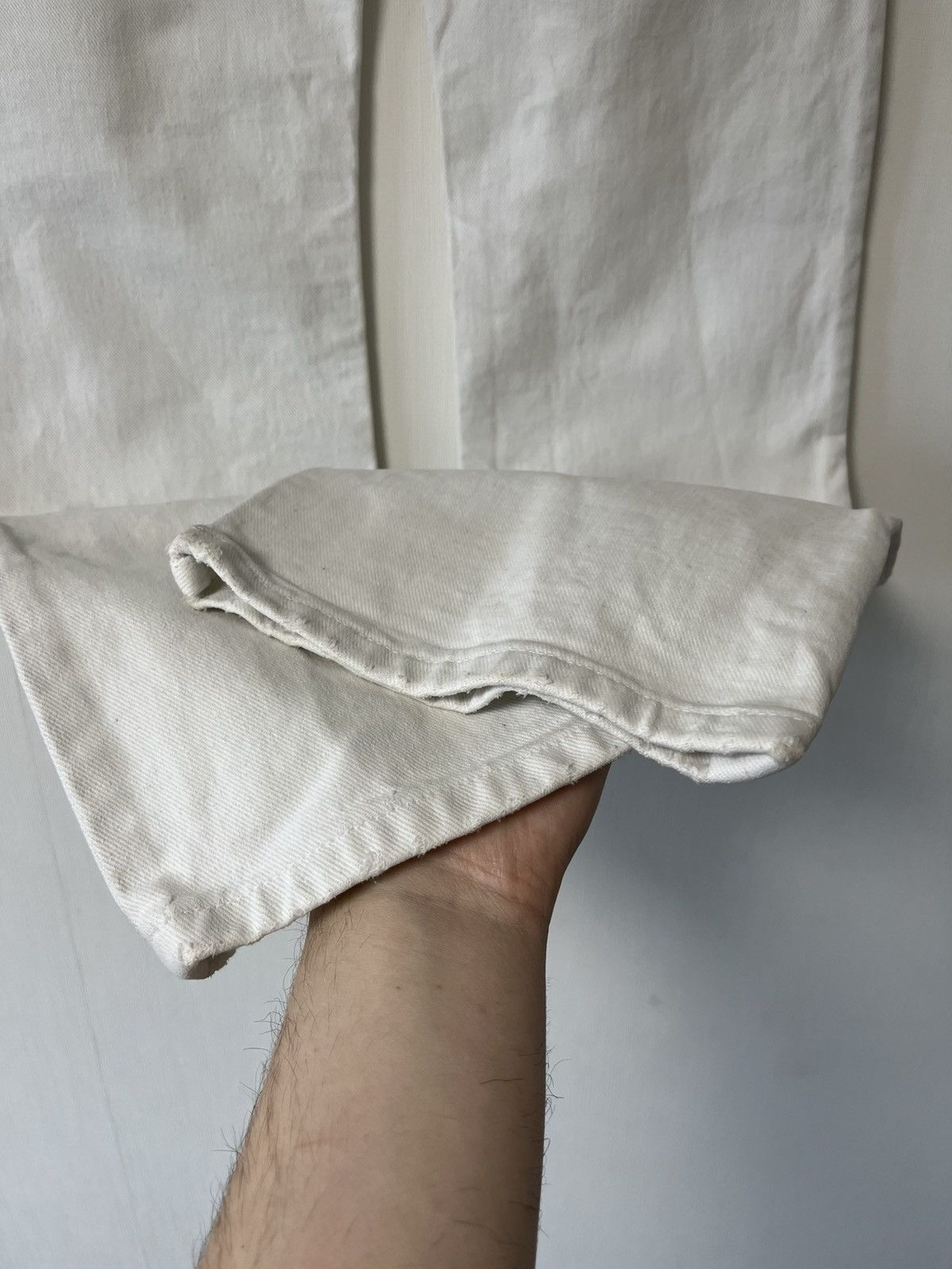 Helmut Lang × Prada × Vintage Helmut Lang Vintage Broken Denim White Jeans Size US 28 / EU 44 - 11 Thumbnail