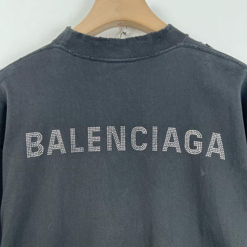 Balenciaga Balenciaga Black rhinestone logo before and after making o Size US S / EU 44-46 / 1 - 6 Thumbnail