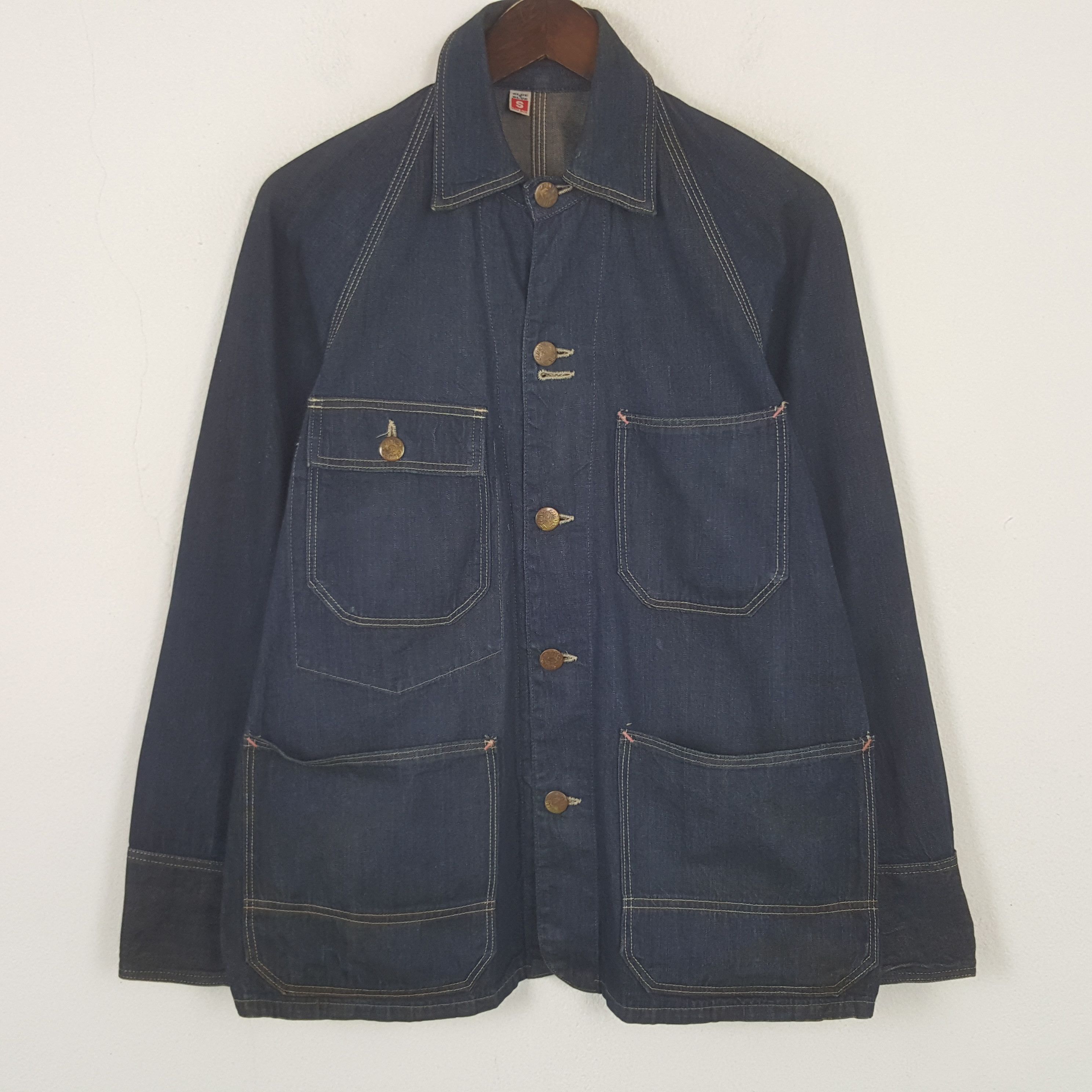 Japanese Brand Vintage Blue Blue Denim Button Up Jacket Size US S / EU 44-46 / 1 - 1 Thumbnail