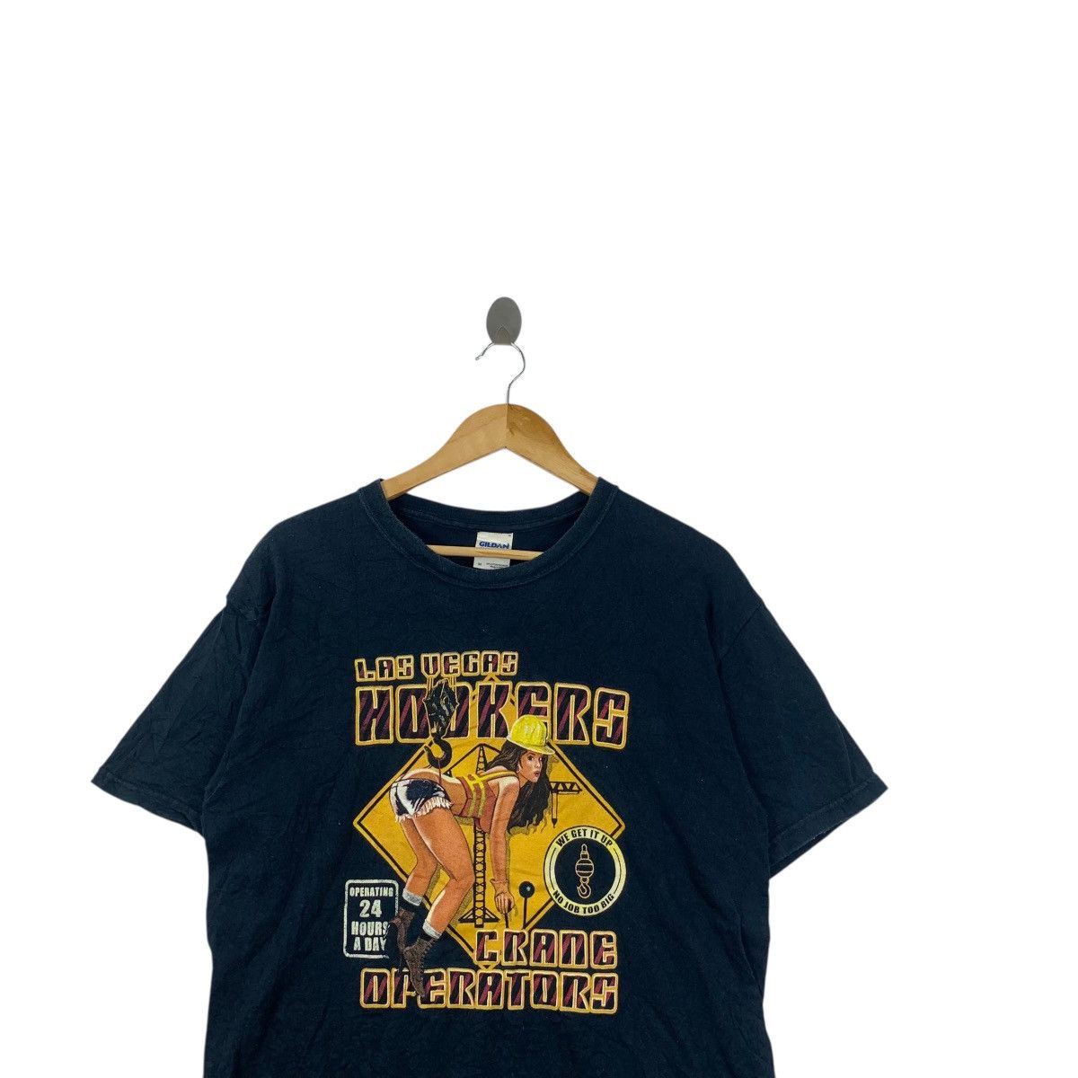 Vintage Vintage LAS VEGAS HOOKERS Crane Operators Promo Tee Shirt Size US M / EU 48-50 / 2 - 2 Thumbnail