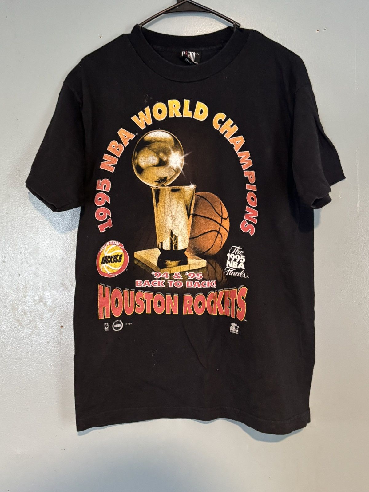 Vintage 1995 Houston Rockets back to back NBA champions T-shirt Size US L / EU 52-54 / 3 - 1 Thumbnail