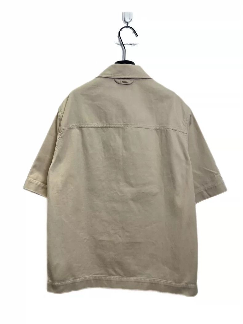 Louis Vuitton Louis Vuitton Khaki Embossed Print Short Sleeve Shirt Size US M / EU 48-50 / 2 - 3 Thumbnail