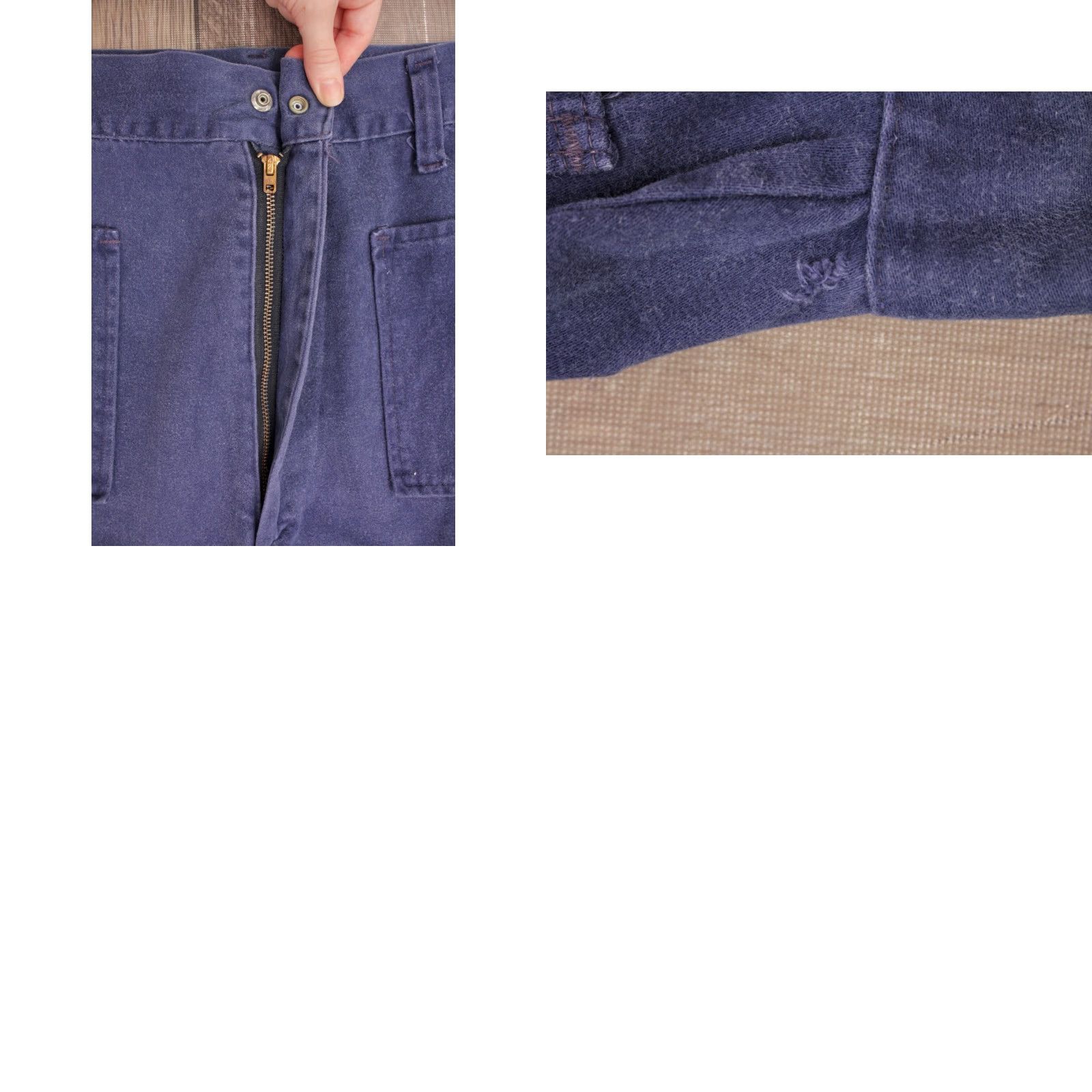 Vintage Men's VTG 1970s Blue BellBottom Pants Sz 32x27.5 70s Bell Bottoms Size US 32 / EU 48 - 8 Thumbnail