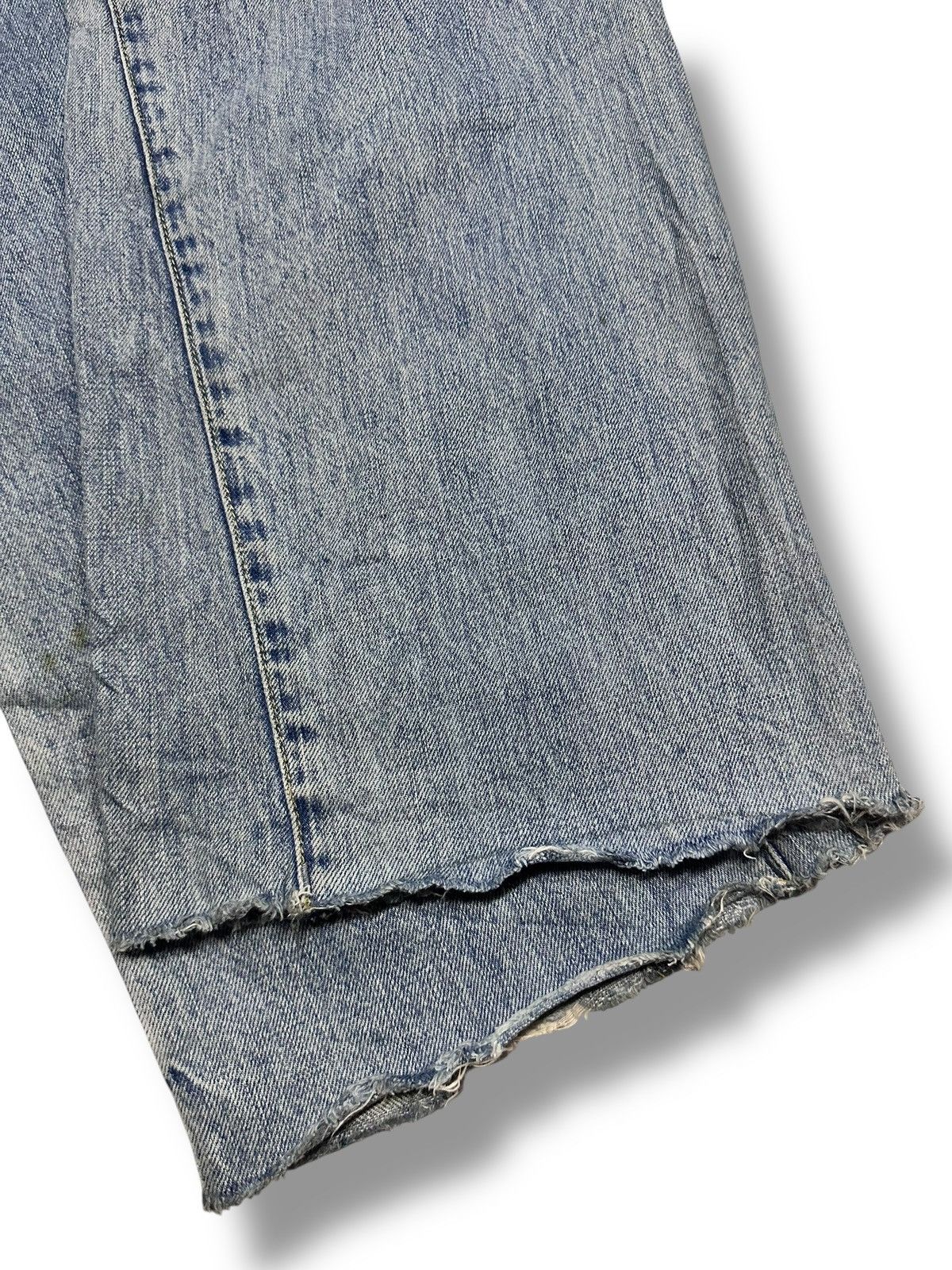 Japanese Brand Vintage Japan Distressed Jean With Wideleg Baggy Style Faded Size US 30 / EU 46 - 11 Thumbnail