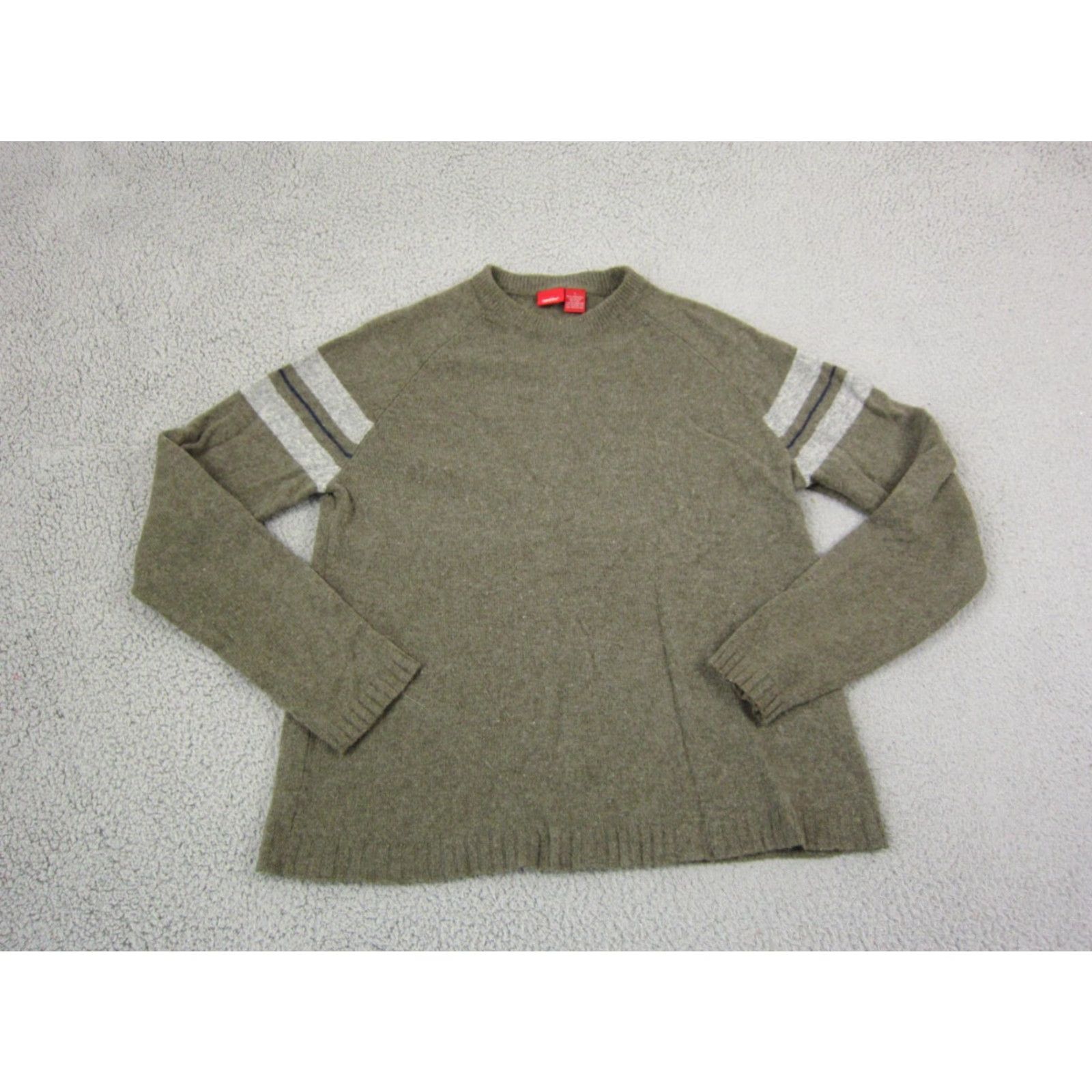 Mossimo VINTAGE Mossimo Sweater Men's Adult Large Green Striped Wool Knit 90s Crew Neck Pullover Size US L / EU 52-54 / 3 - 2 Thumbnail