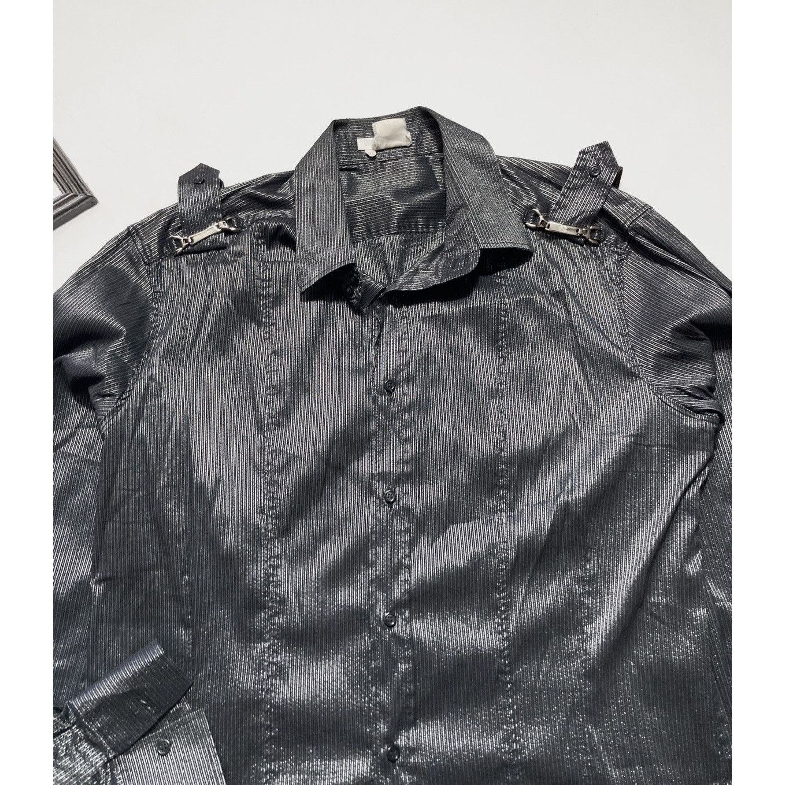 Japanese Brand × Vintage Vintage Avantgarde Black Silver Opium Long Sleeve shirt Size US XL / EU 56 / 4 - 6 Thumbnail