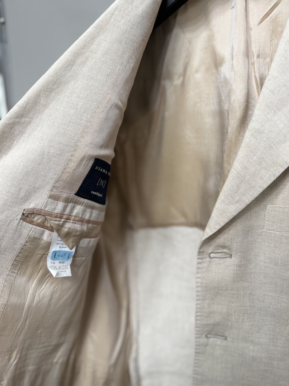 Other Pure Italian Linen Jacket F.lli Mill Tailored Blazer 36R Size 36R - 8 Thumbnail