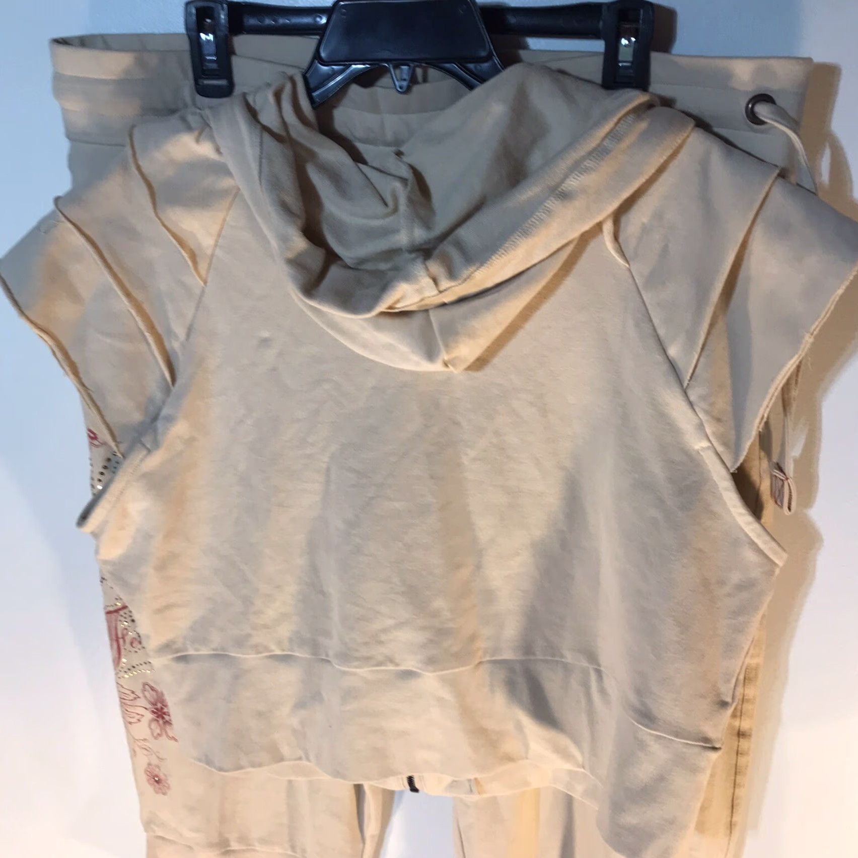 Vintage VINTAGE Mecca Femme Women's 2X Floral Cropped Top & Pants Set Cotton Spandex Casual Activewear Size XXL / US 16-18 / IT 52-54 - 4 Thumbnail