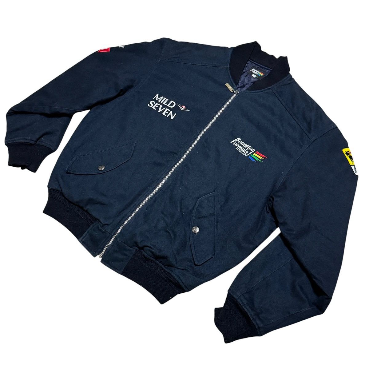 Benetton Vintage Rare Benetton Renault F1 Racing Team Bomber Jacket Size US L / EU 52-54 / 3 - 4 Thumbnail