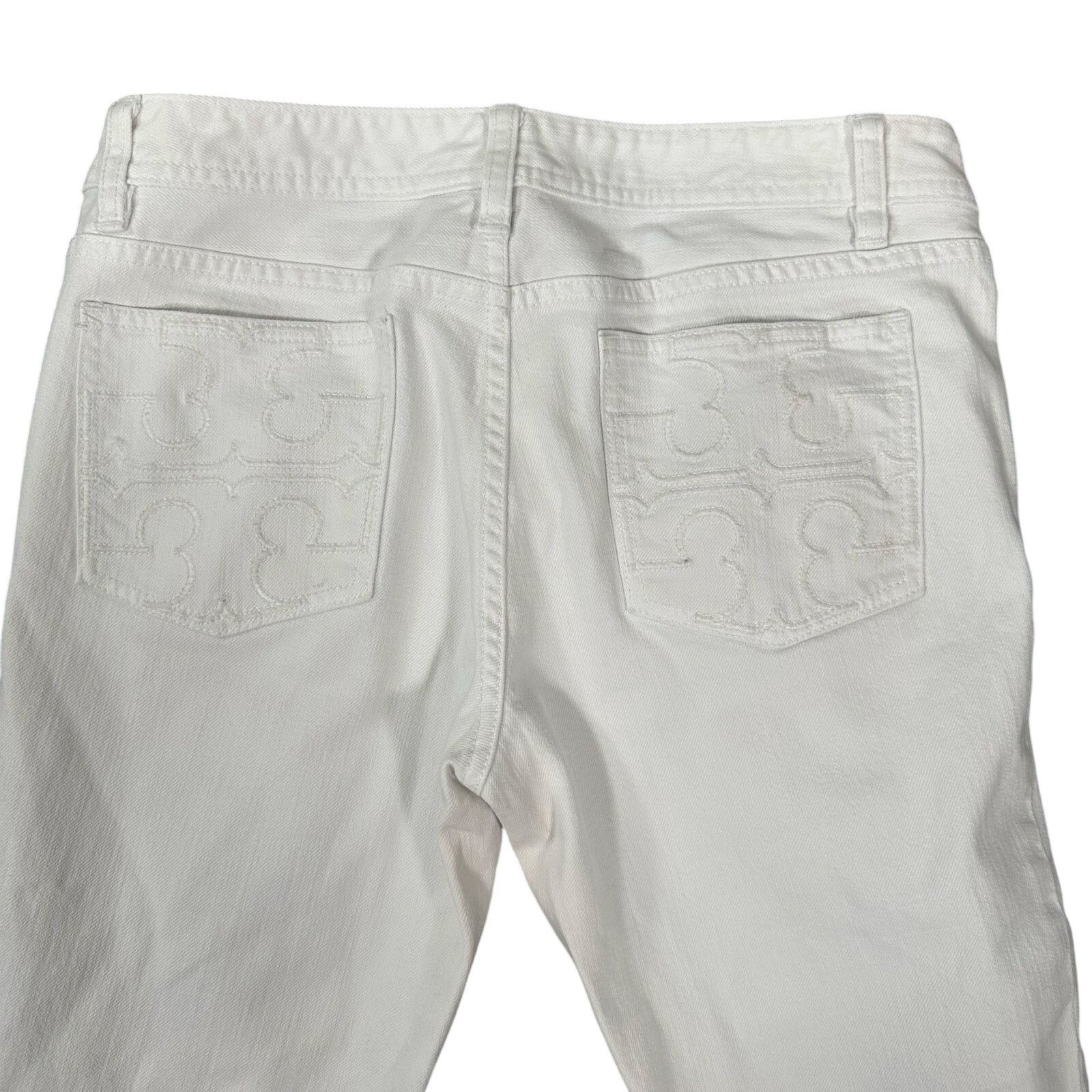 Tory Burch Tory Burch Women's Super Skinny Jeans White Size 29 Size 29" - 6 Thumbnail
