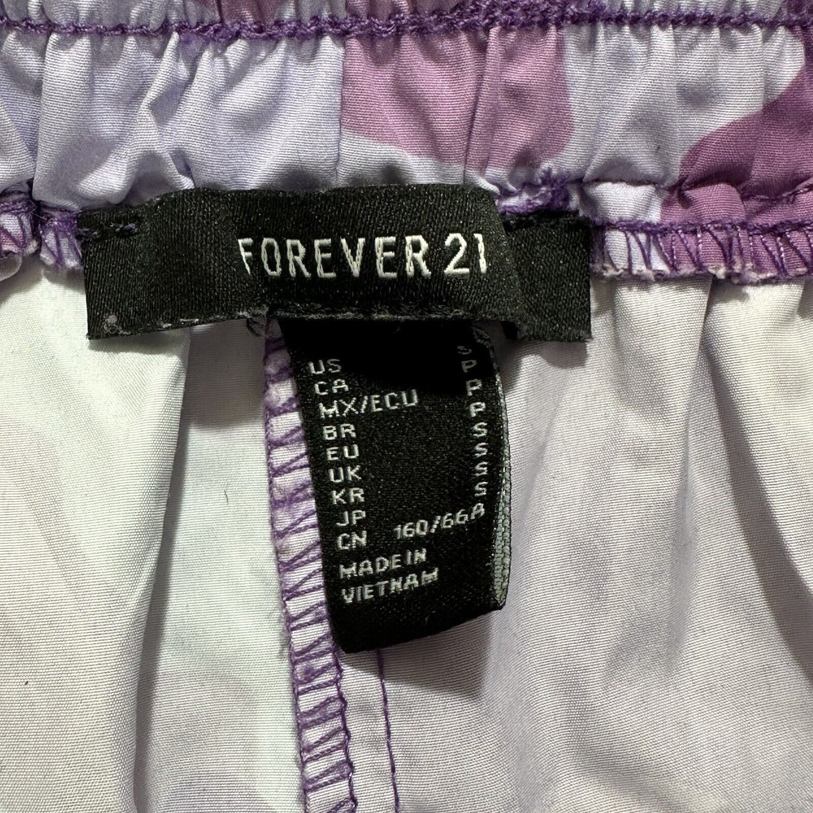 Forever 21 Forever 21 Small Windbreaker Pants Purple Camo Sweatpants Size 28" / US 6 / IT 42 - 6 Thumbnail