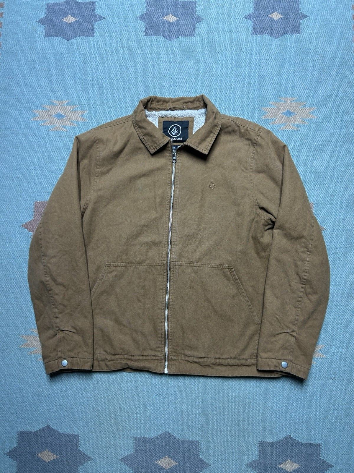 Vintage Volcom Sherpa lined canvas jacket Carhartt zip skater FLAW M Size US M / EU 48-50 / 2 - 1 Thumbnail