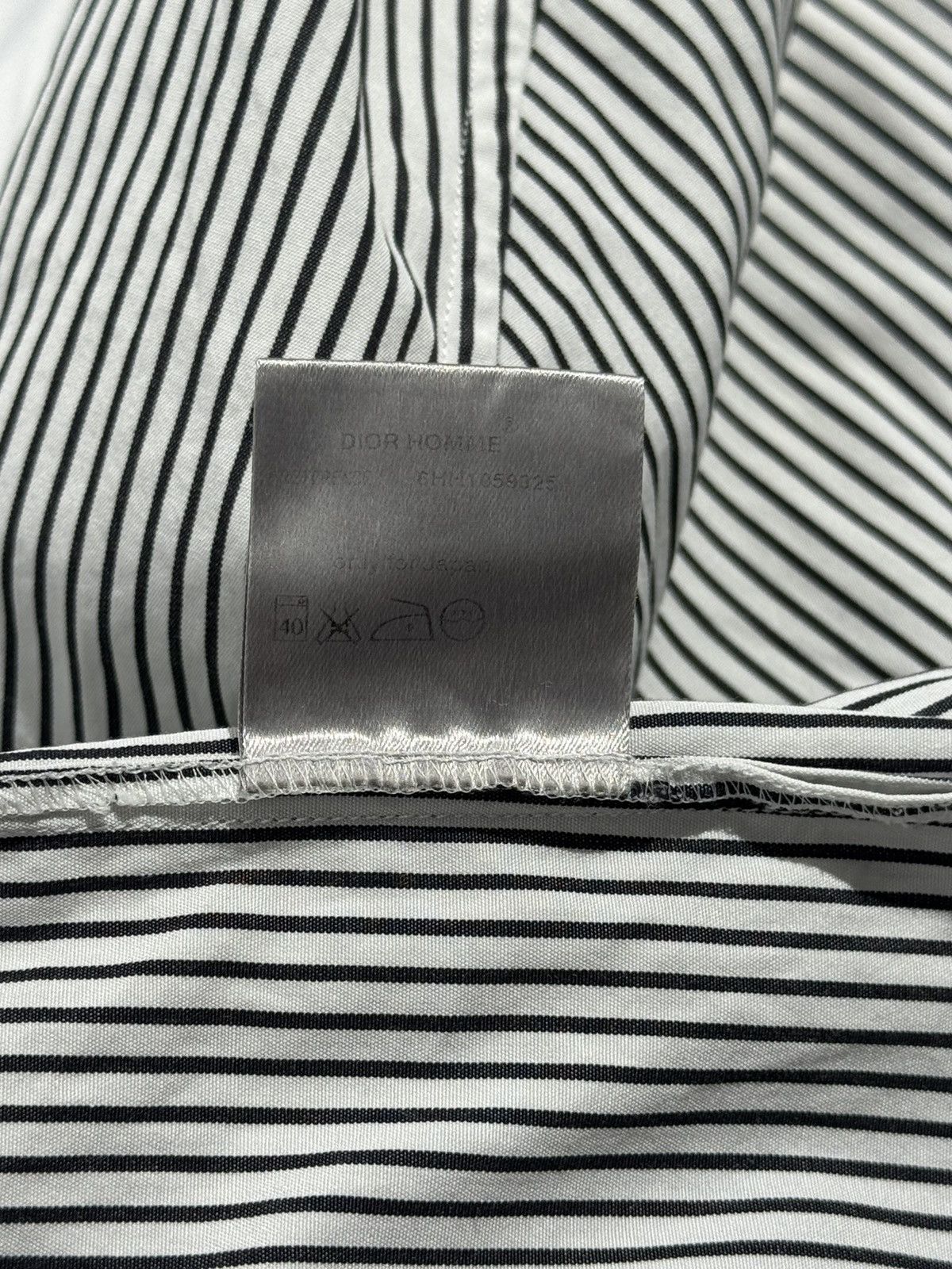 Dior FW06 Dior Homme Striped Bib Pannel Shirt by Hedi Slimane Size US M / EU 48-50 / 2 - 7 Thumbnail