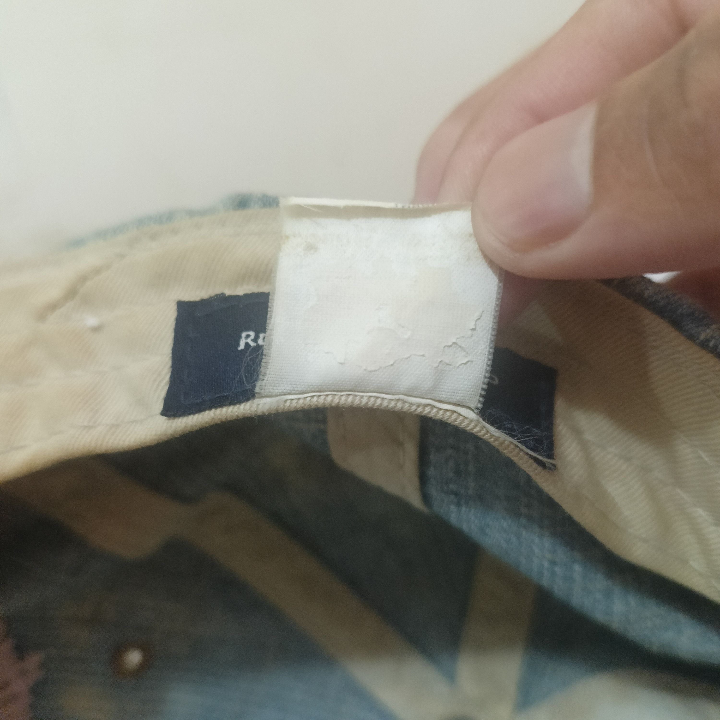 Valentino Vintage Rudolph Valentino Distressed Denim Style Cap Hat Size ONE SIZE - 12 Thumbnail