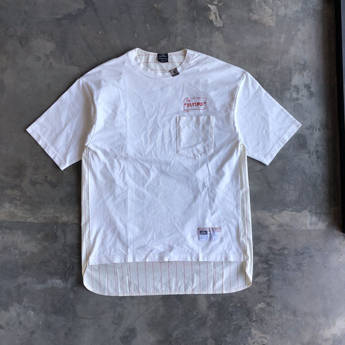 image of Miharayasuhiro Good Inspiration Pocket Tee in White, Men's (Size Large)