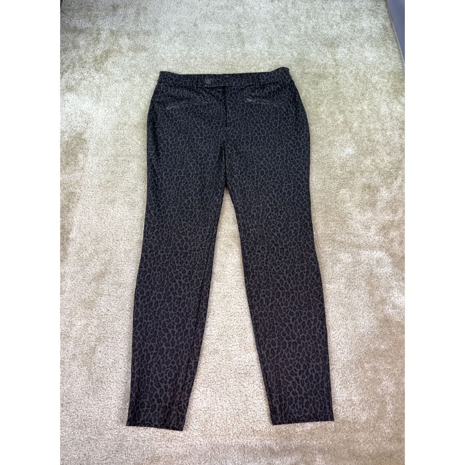Vera Wang Vera Wang Pants Womens L Twill Leopard High Rise Skinny Officecore Multicolor Size 36" / US 14 / IT 50 - 2 Thumbnail