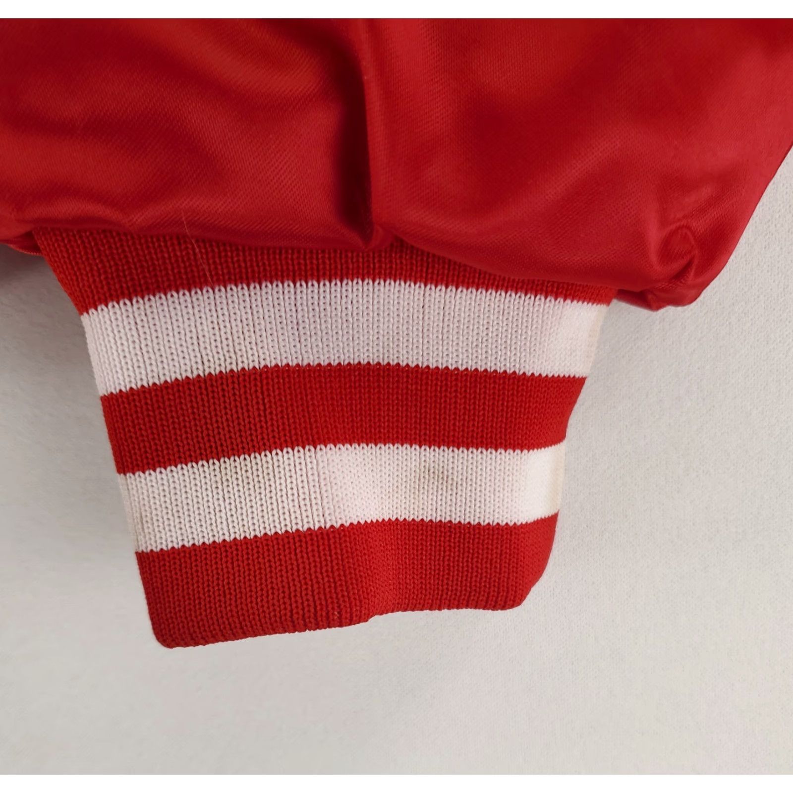 Vintage VINTAGE Swingster Jacket Satin Bomber 80s 90s Red M Mens University Nebraska Red Bomber Jacket Size US M / EU 48-50 / 2 - 2 Thumbnail