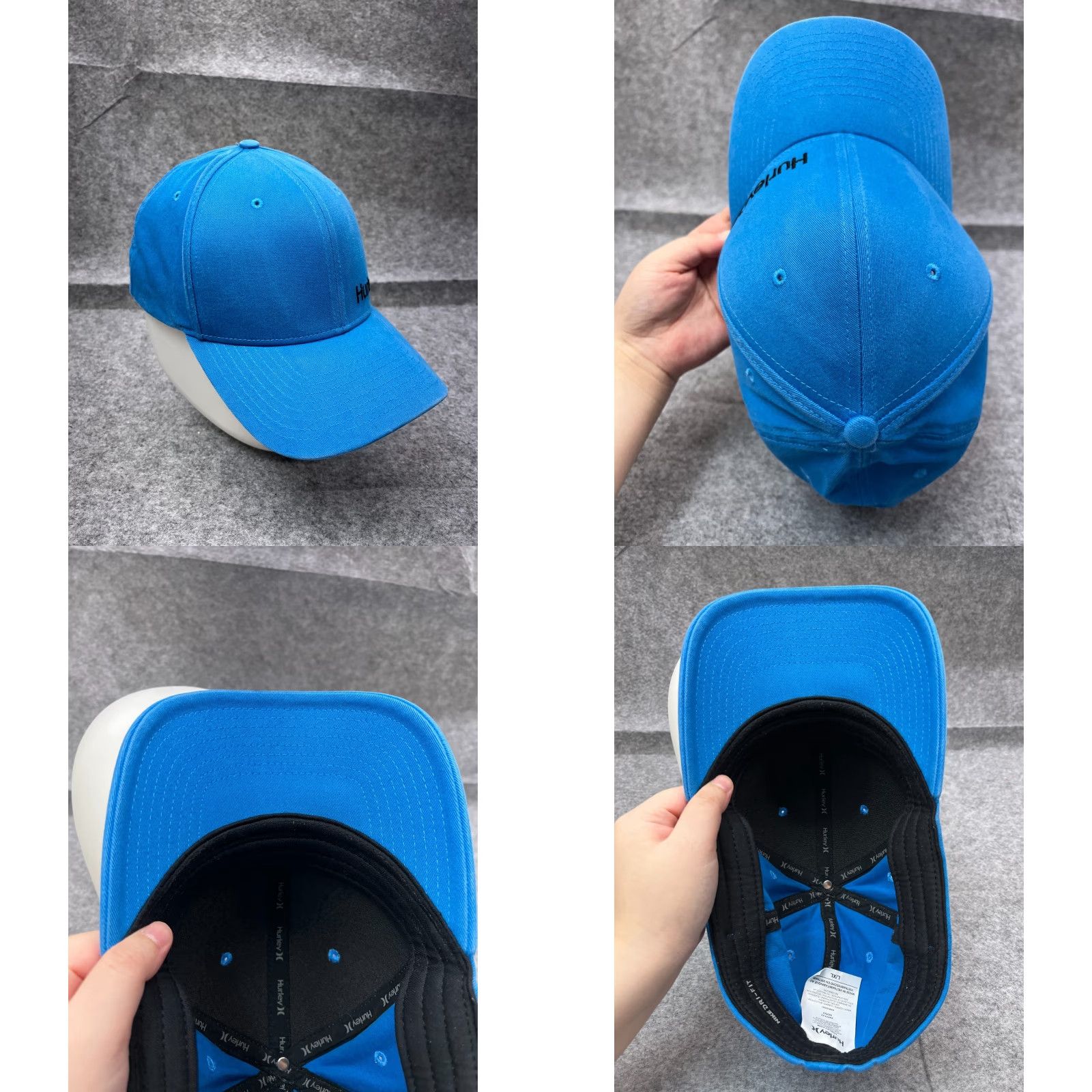 Hurley Hurley Hat Cap Fitted XL Adult Blue Cotton Blend Stretch Dri-Fit Skate Baseball Cap Mens Size ONE SIZE - 8 Thumbnail