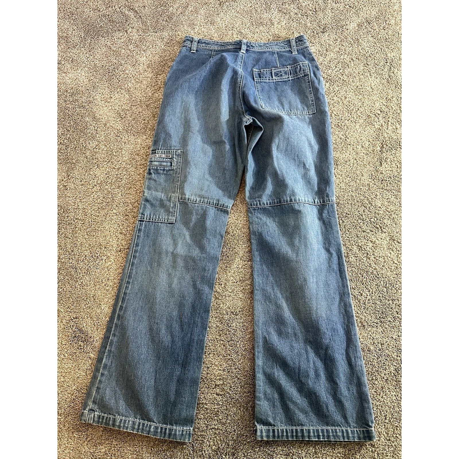 Old Navy Vintage Blue Jeans Womens Y2K Wide Leg Cargo Grunge Sz 4 Size 27" / US 4 / IT 40 - 8 Thumbnail