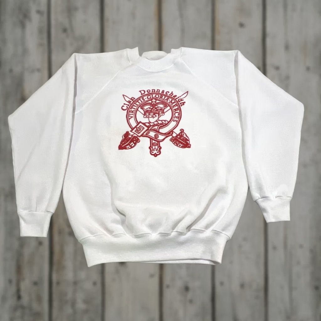 Hanes VINTAGE Hanes Clan Donnachaidh Sweatshirt Men M Virtutis Gloria Merced Stains Size US M / EU 48-50 / 2 - 1 Thumbnail