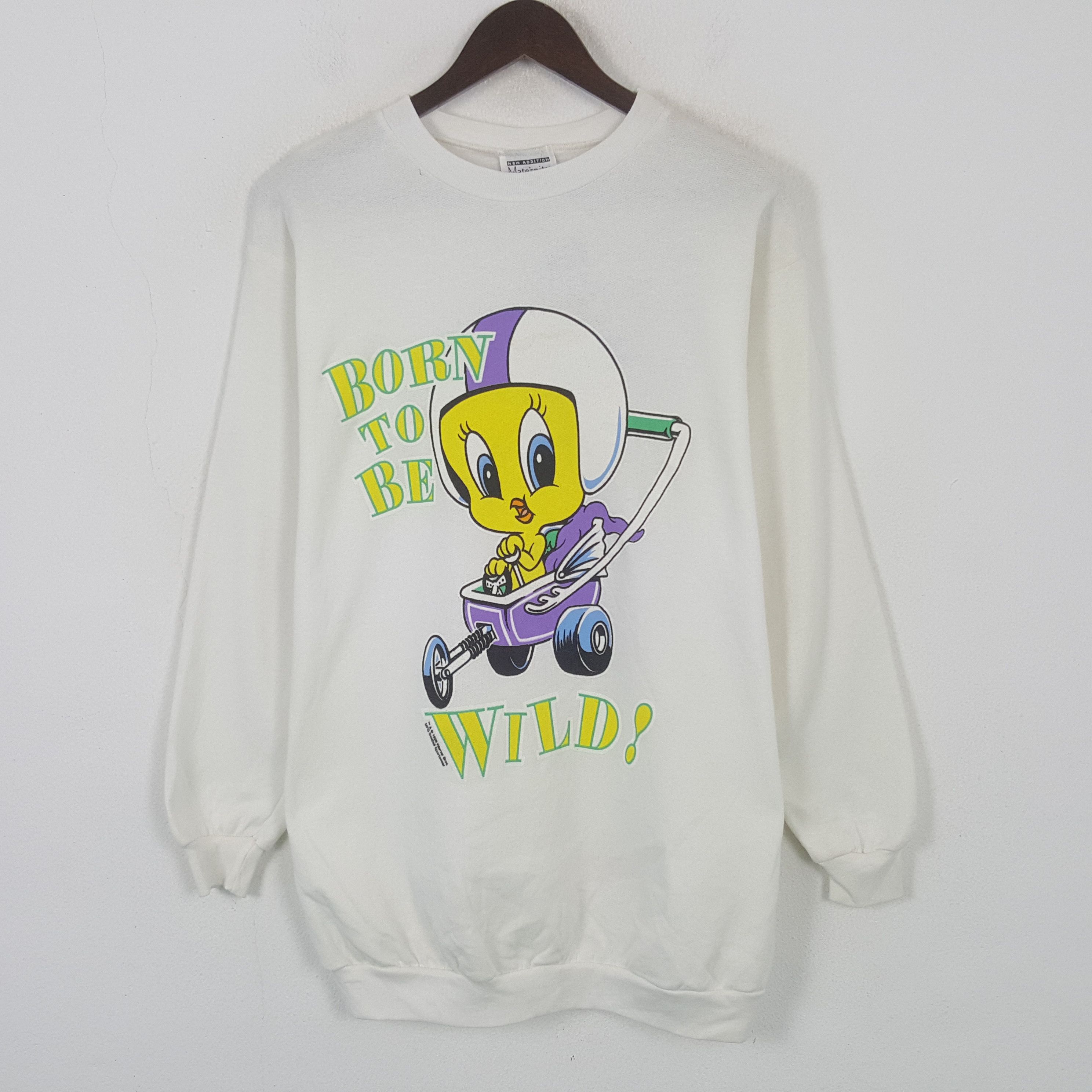 Cartoon Network Vintage Tweety Bird Born To Be Wild Sweatshirt Size US M / EU 48-50 / 2 - 1 Thumbnail