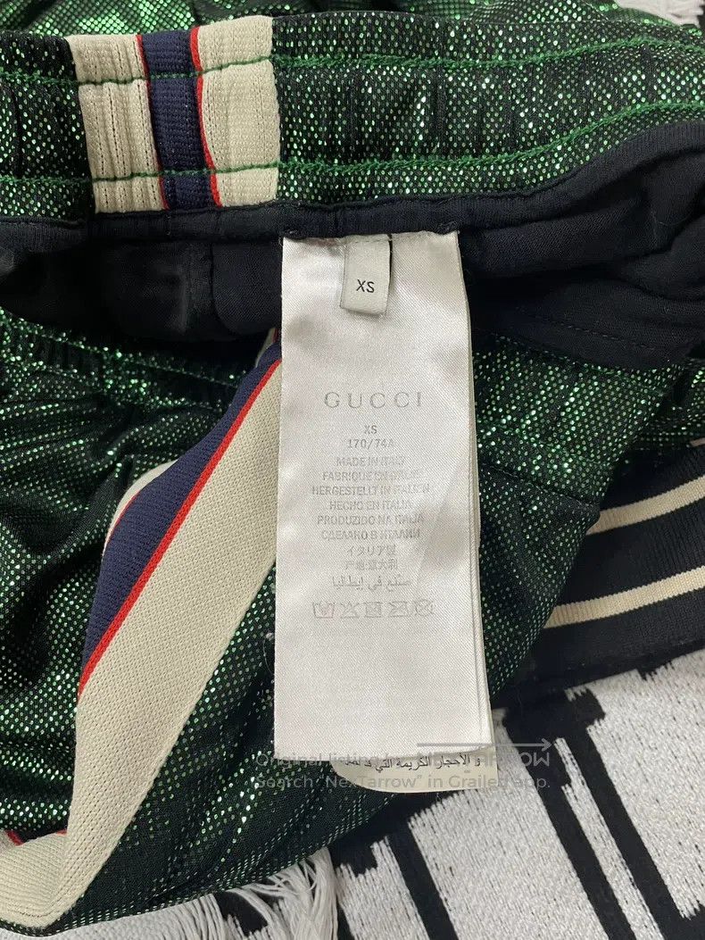 Gucci Gucci SizeXS Green side striped letter logo trousers Size US 27 - 5 Thumbnail