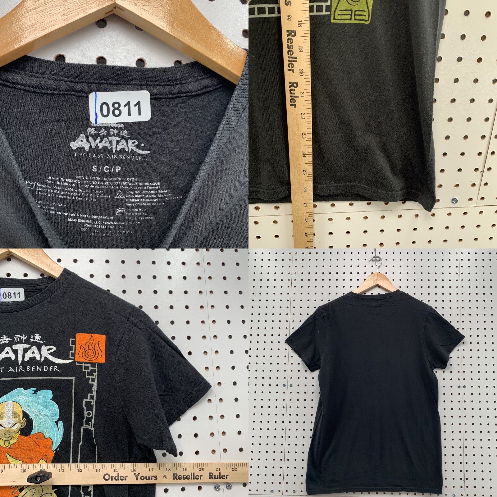 Vintage Avatar The Last Airbender Shirt Black Adult Small Movie TEE Mens Short Sleeve Crew Neck - Size US S / EU 44-46 / 1 - 8 Thumbnail