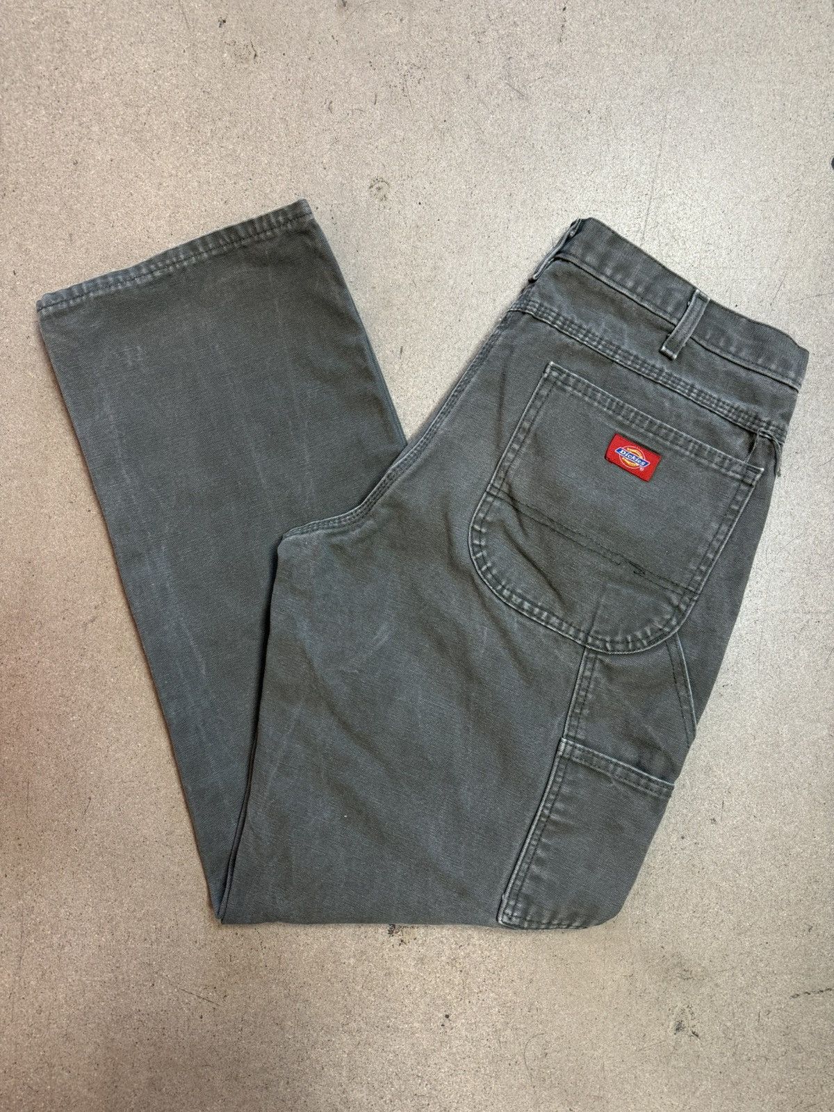 Vintage 90s Dickies Green Carpenter Canvas Work Pants