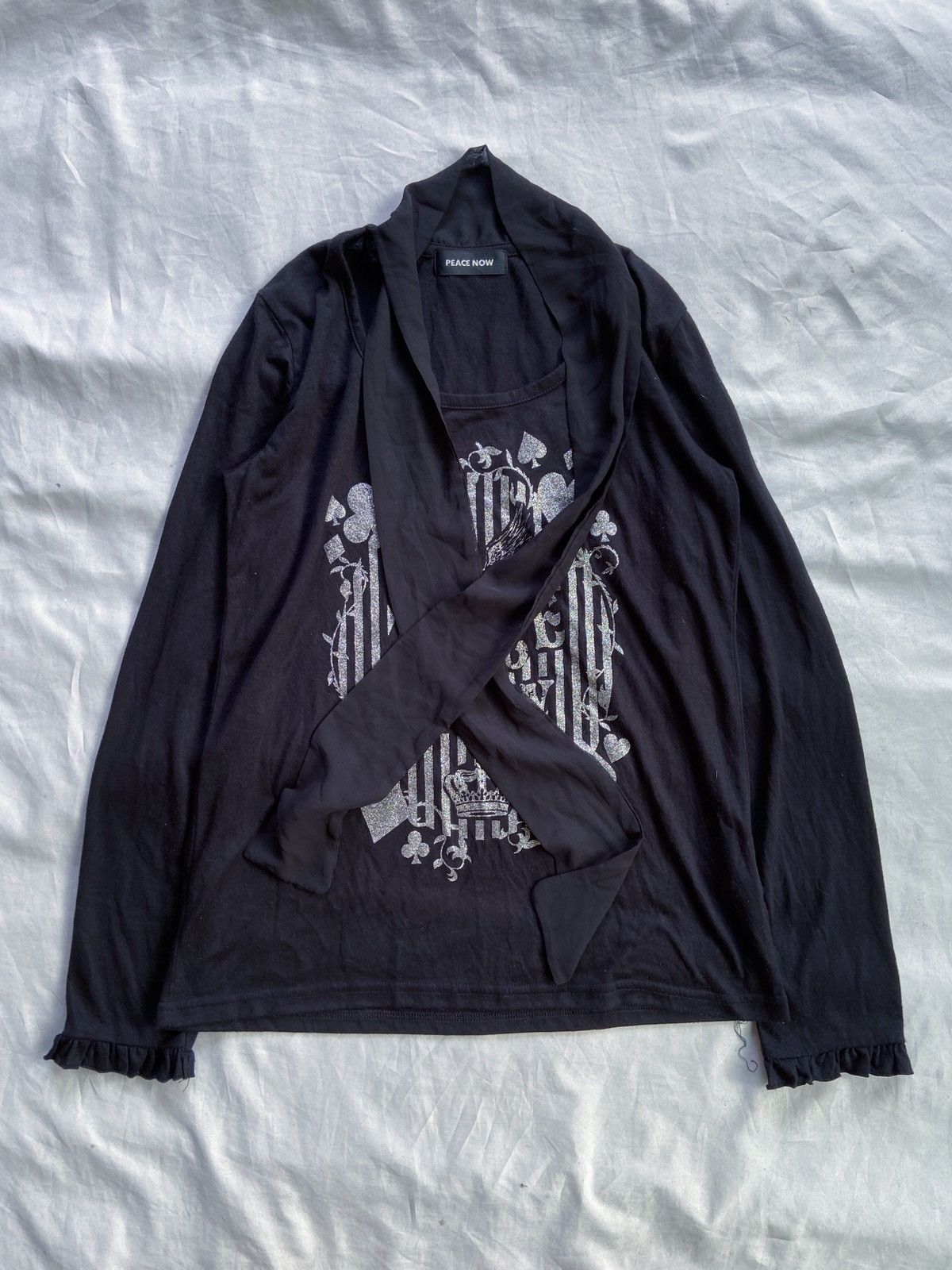If Six Was Nine Y2K PEACE NOW POEM GOTHIC LONG SLEEVE Size US S / EU 44-46 / 1 - 2 Thumbnail