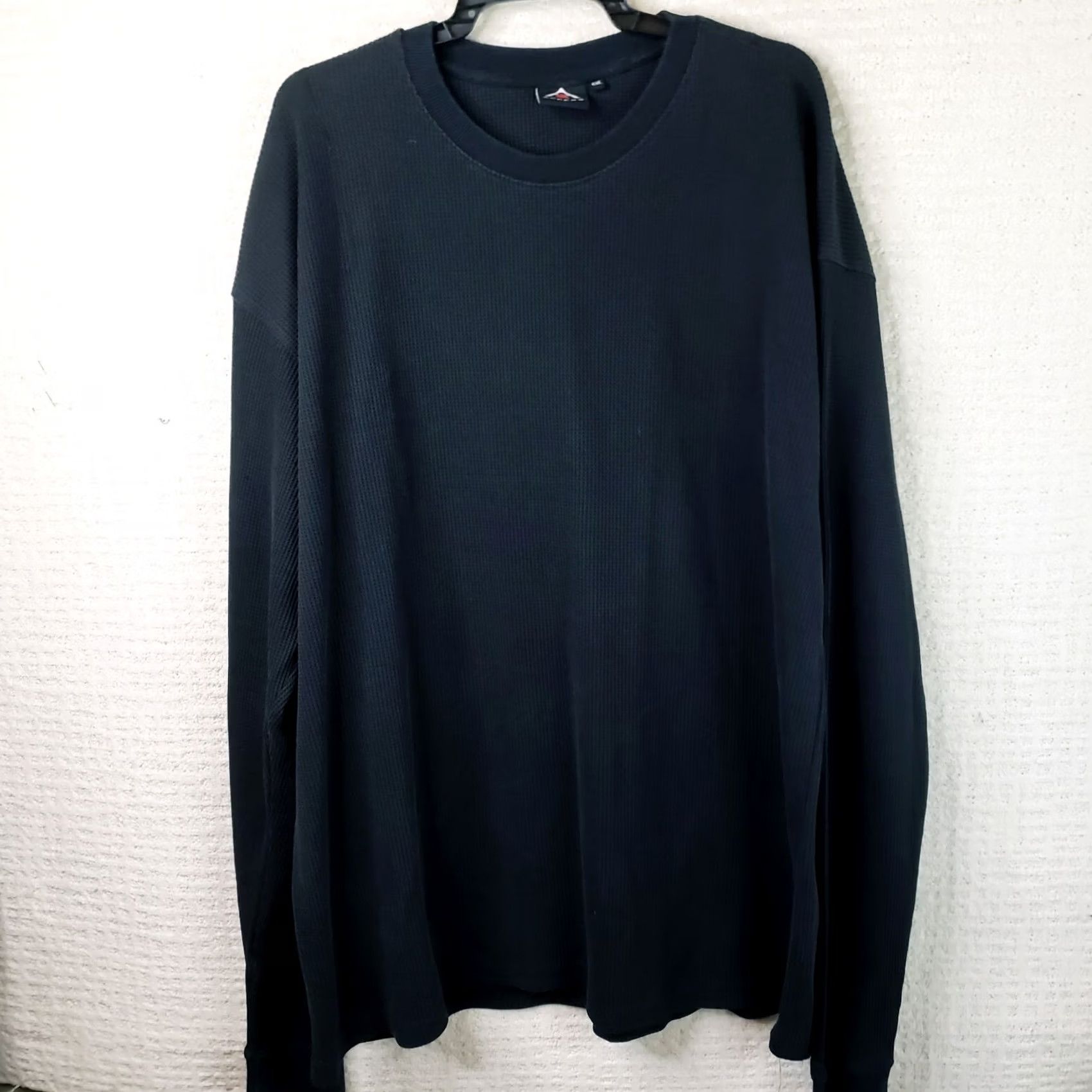 Vintage Access Men T-Shirt 5XL Black Waffle Knit Thermal Long Sleeve Crewneck Big & Tall Size US XXL / EU 58 / 5 - 2 Thumbnail