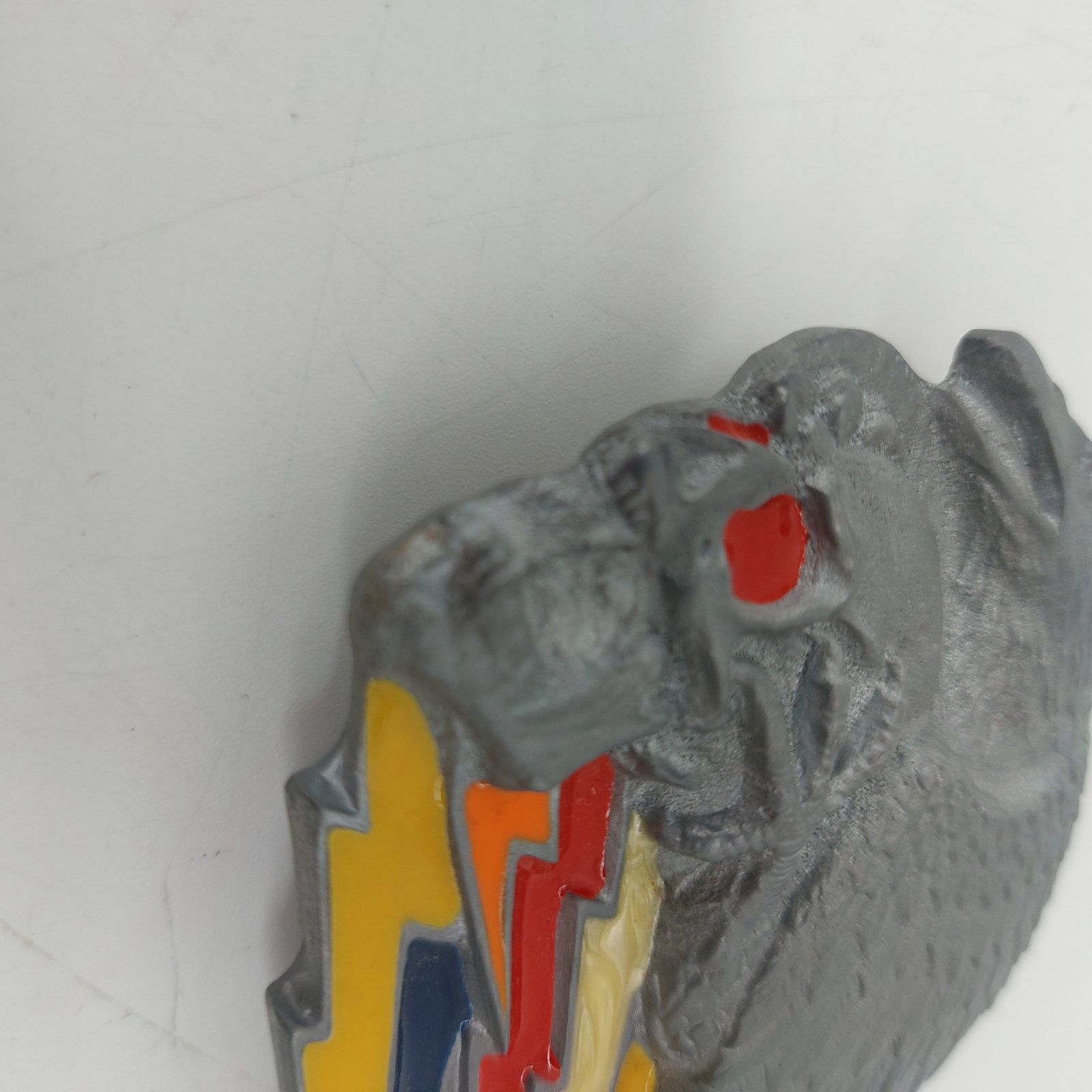 Vintage Biker Skull Eagle Lightning Bolt Belt Buckle Enamel Skeleton Size ONE SIZE - 7 Thumbnail